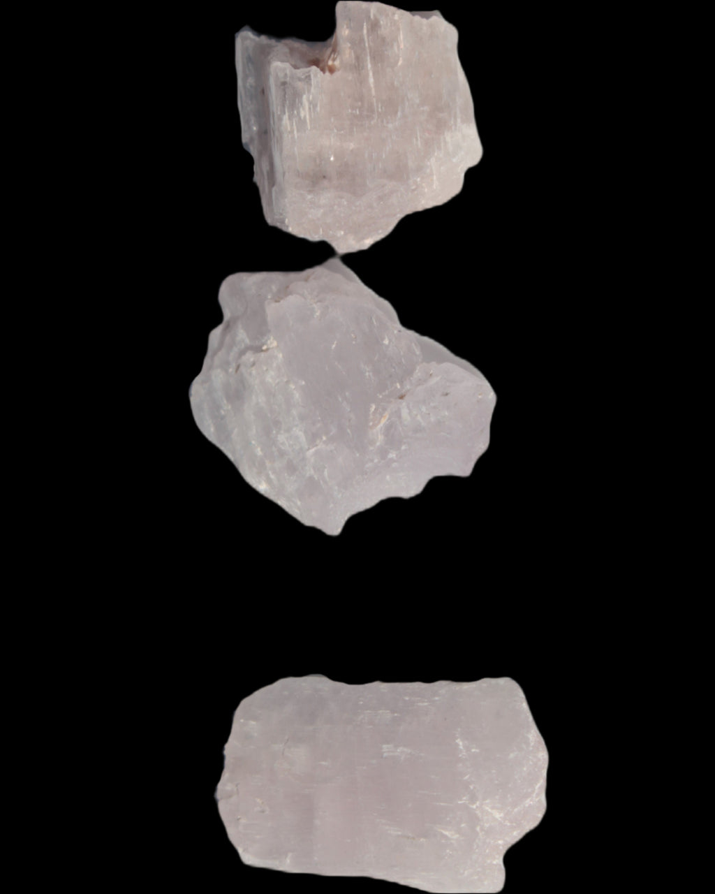 Pink/Lilac Kunzite 3 crystals from Afghanistan 61.8ct 12.3g Rocks and Things