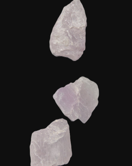 Pink/Lilac Kunzite 3 crystals from Afghanistan 45.9ct 9.2g in sunlight - Rocks and Things Store