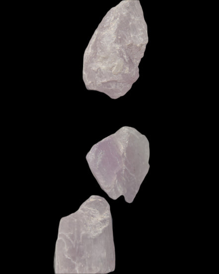 Pink/Lilac Kunzite 3 crystals from Afghanistan 45.9ct 9.2g in sunlight - Rocks and Things Store