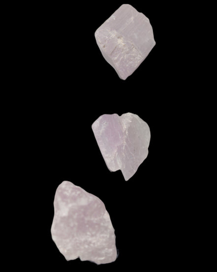 Pink/Lilac Kunzite 3 crystals from Afghanistan 45.9ct 9.2g in sunlight - Rocks and Things Store