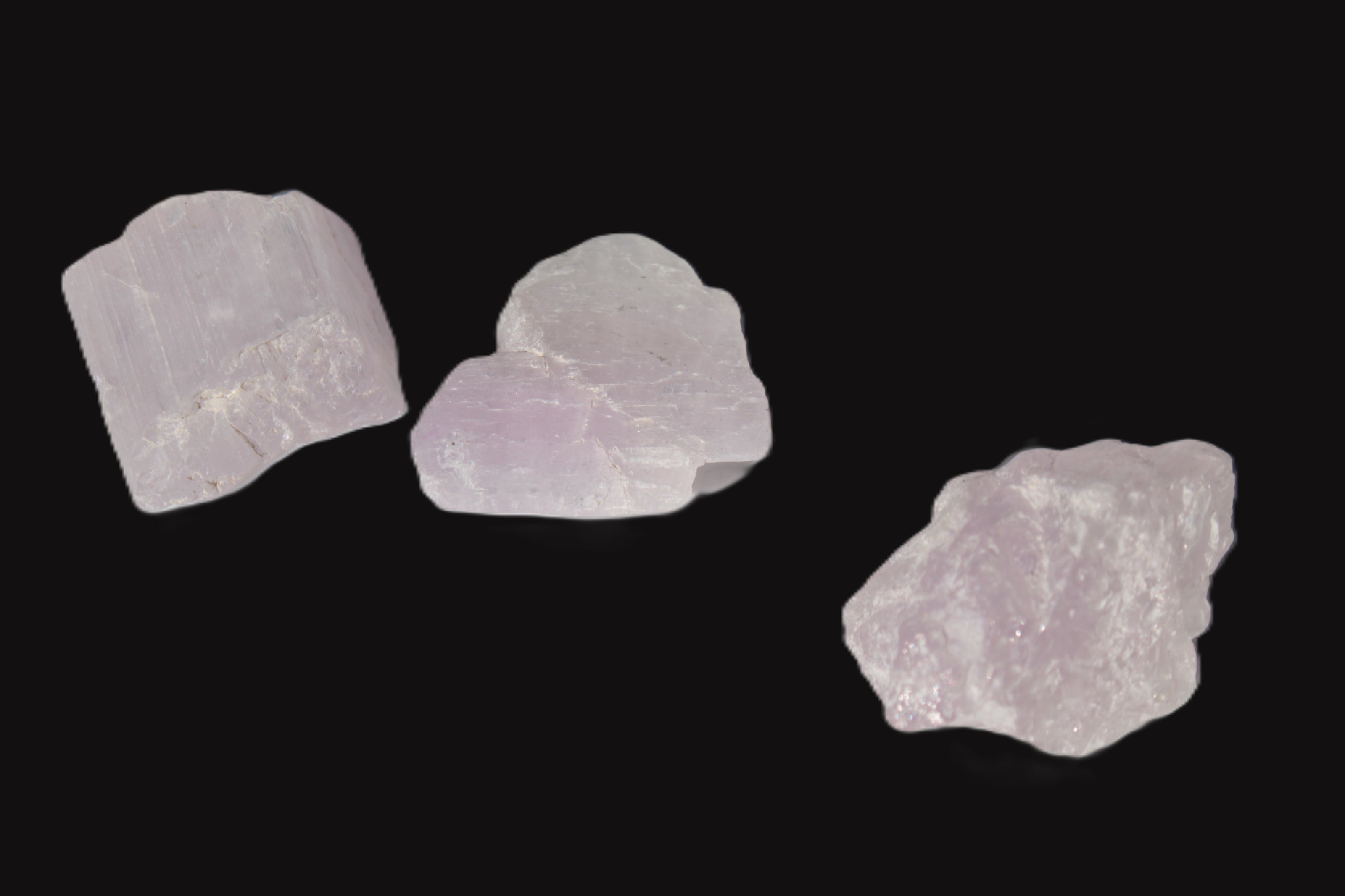 Pink/Lilac Kunzite 3 crystals from Afghanistan 45.9ct 9.2g Rocks and Things