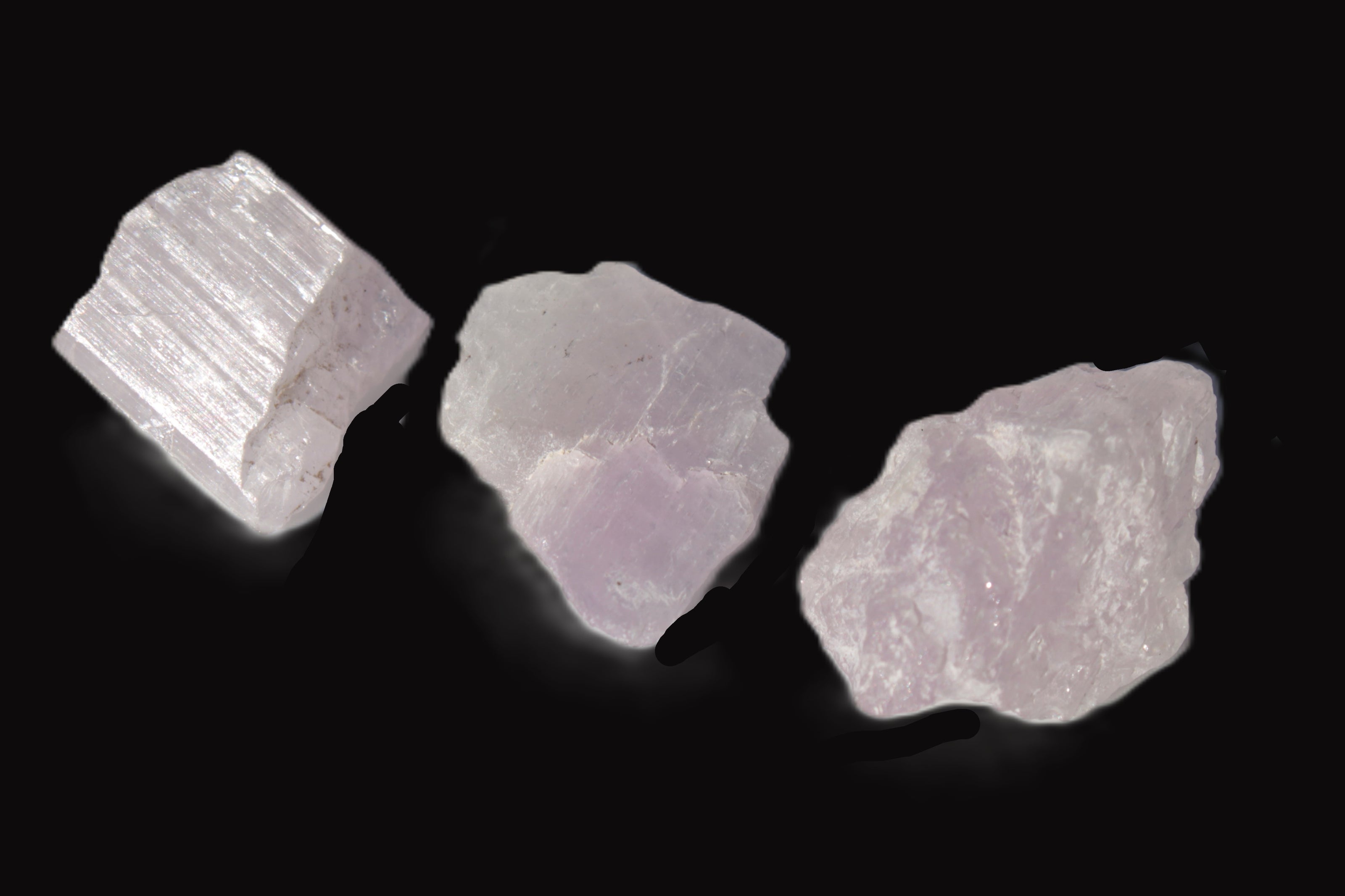 Pink/Lilac Kunzite 3 crystals from Afghanistan 45.9ct 9.2g Rocks and Things