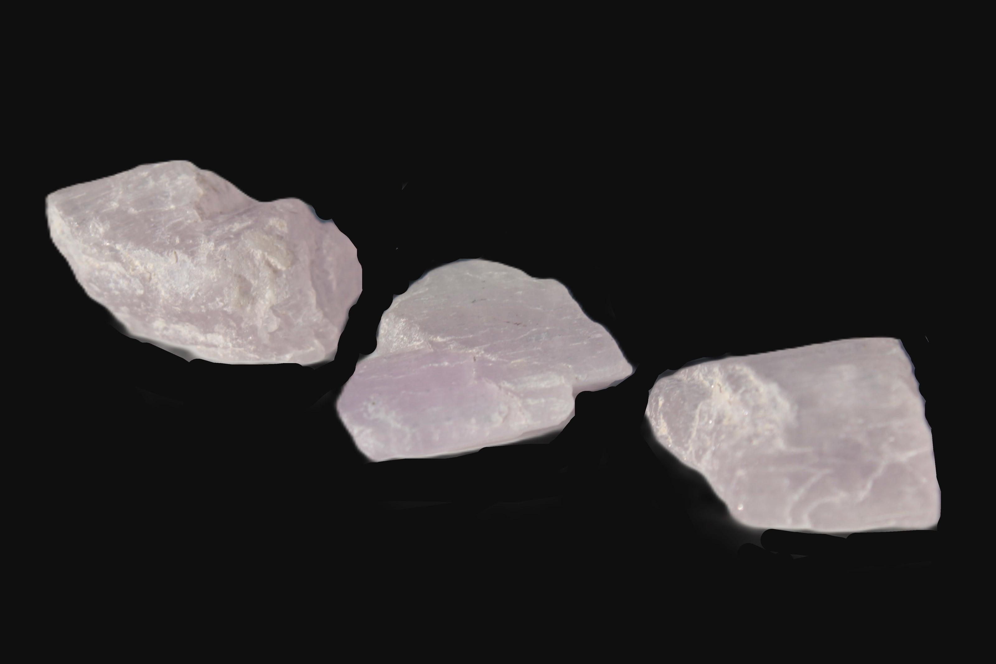 Pink/Lilac Kunzite 3 crystals from Afghanistan 45.9ct 9.2g Rocks and Things