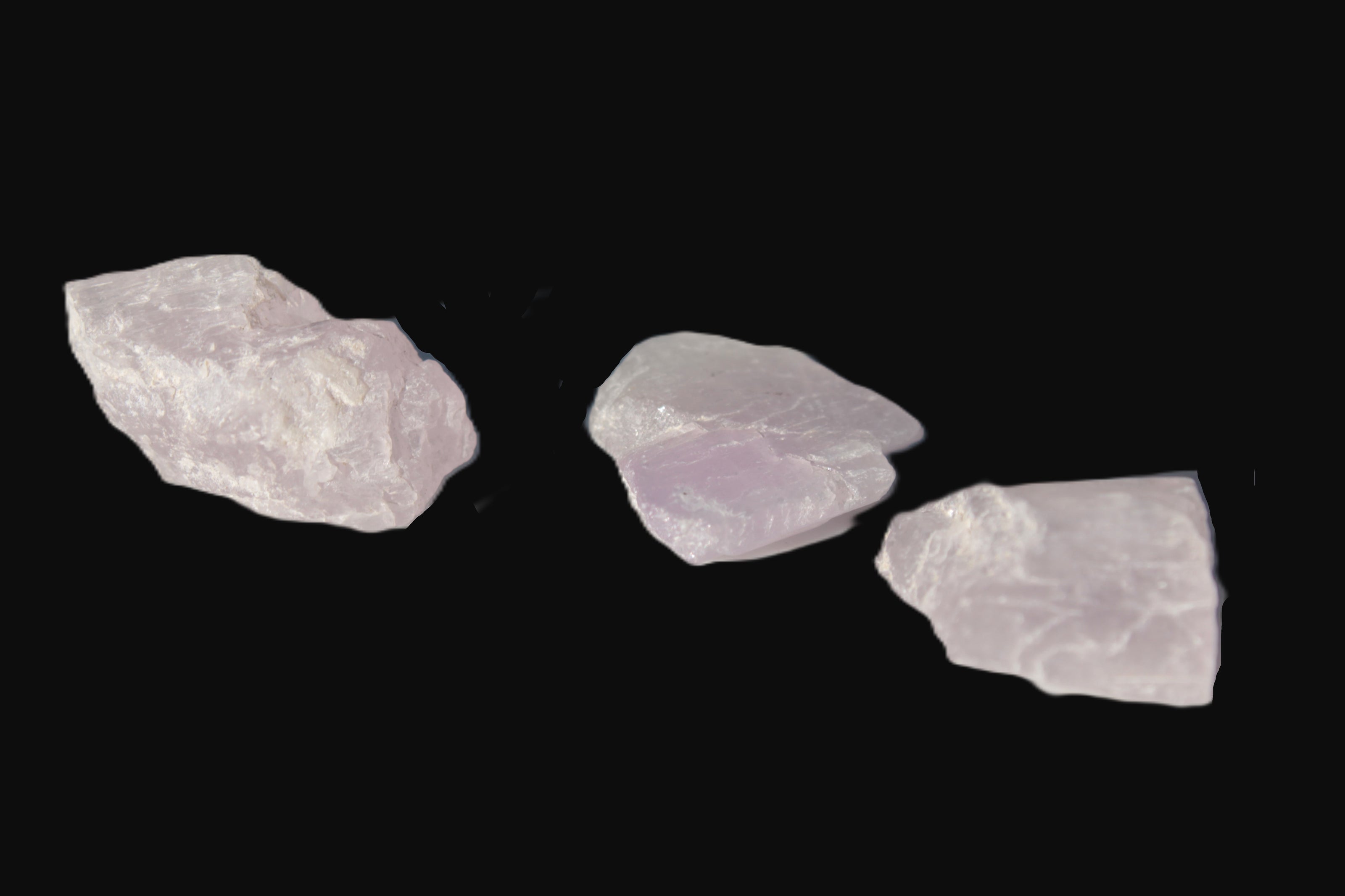 Pink/Lilac Kunzite 3 crystals from Afghanistan 45.9ct 9.2g Rocks and Things