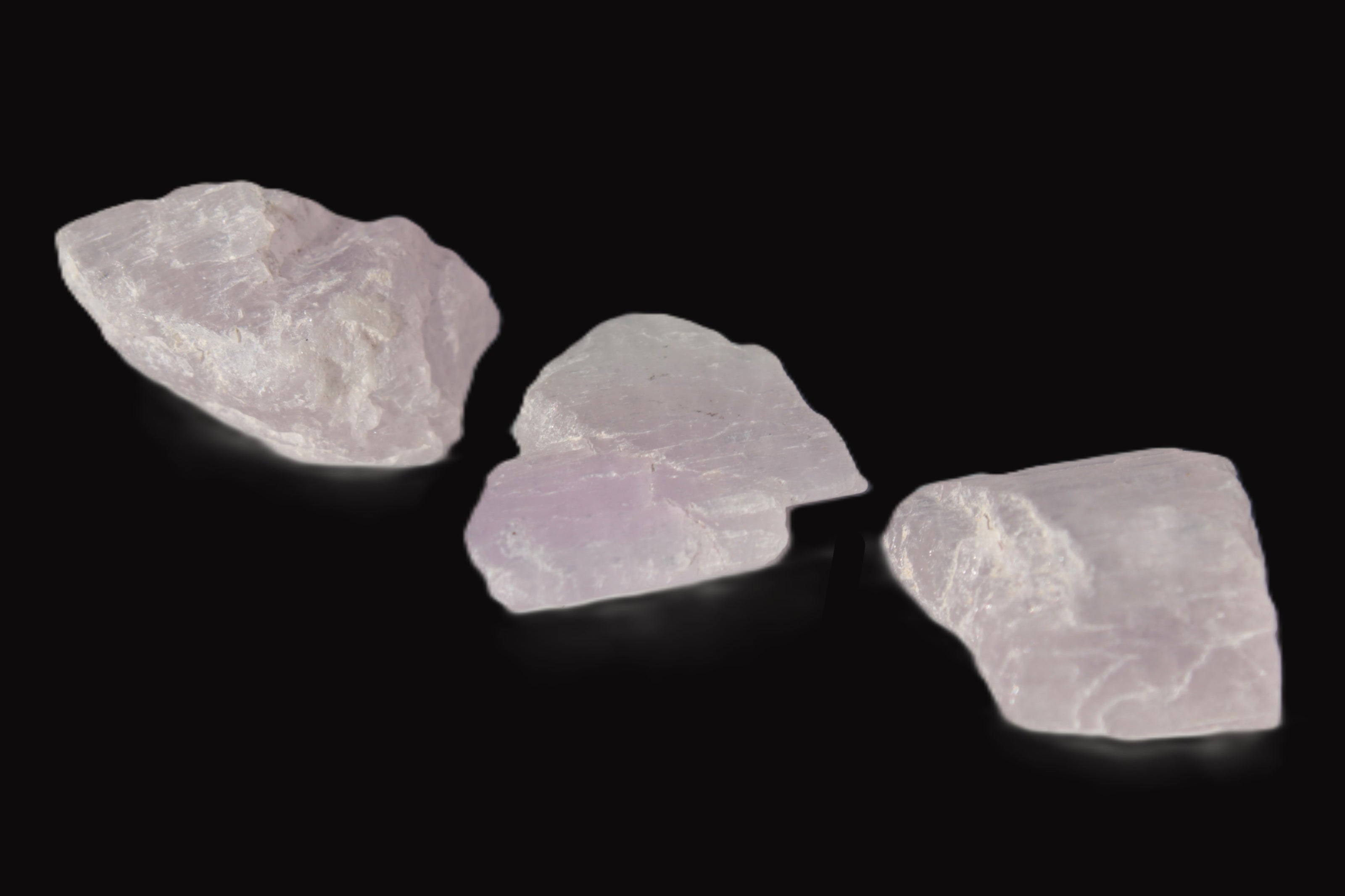 Pink/Lilac Kunzite 3 crystals from Afghanistan 45.9ct 9.2g Rocks and Things
