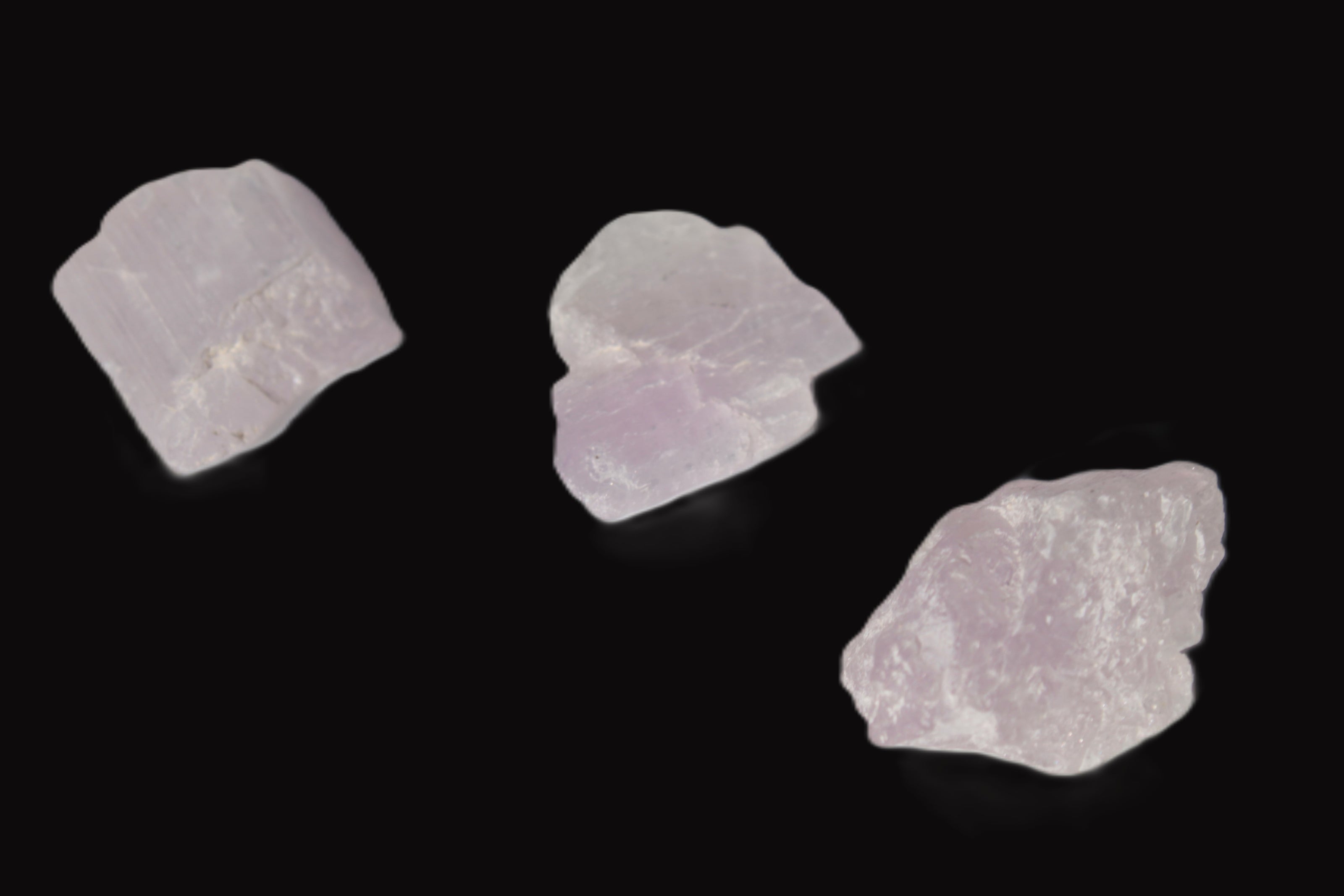 Pink/Lilac Kunzite 3 crystals from Afghanistan 45.9ct 9.2g Rocks and Things
