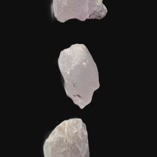 Pink/Lilac Kunzite 3 crystals from Afghanistan 59.5ct 11.9g in sunlight - Rocks and Things Store