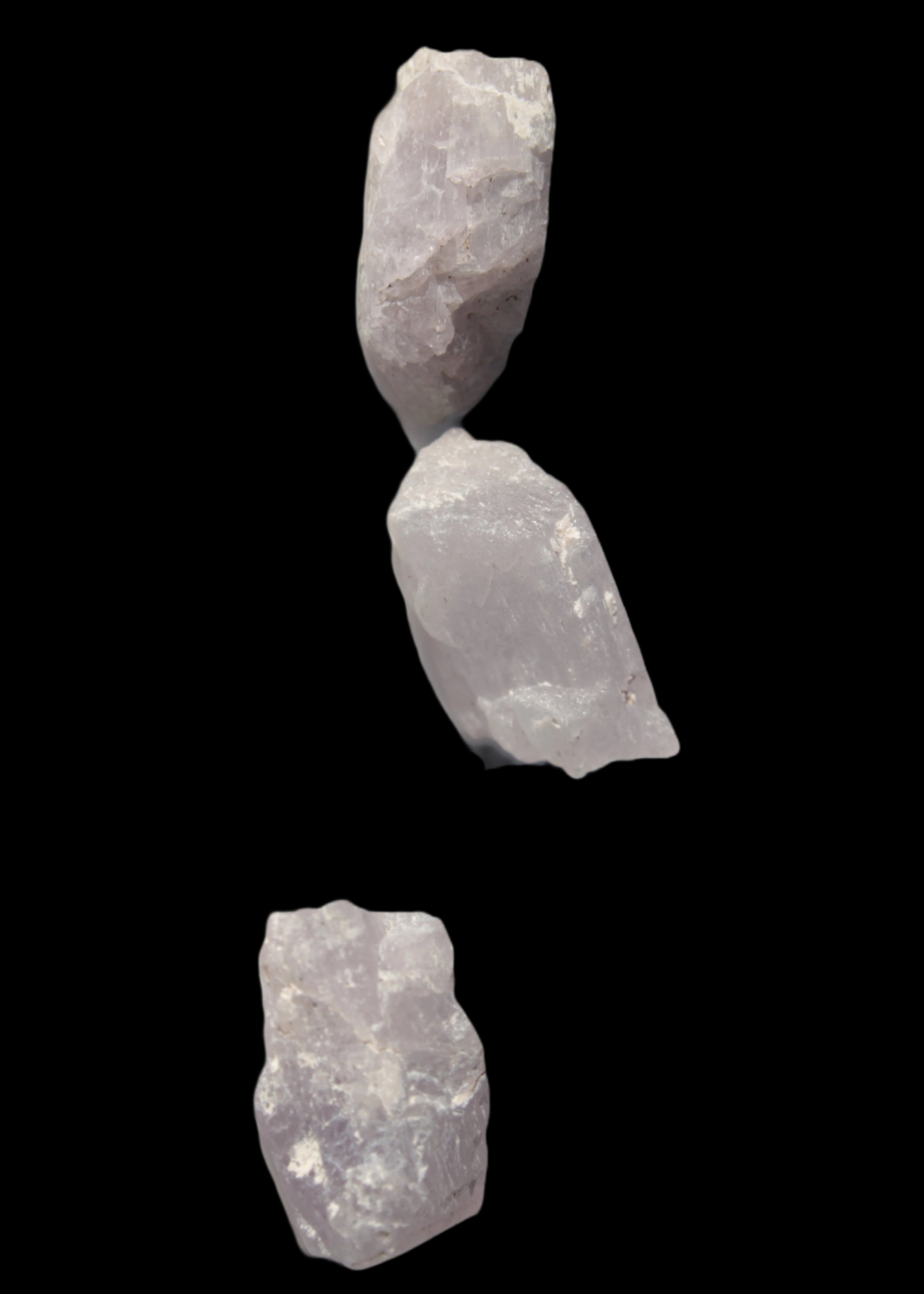 Pink/Lilac Kunzite 3 crystals from Afghanistan 59.5ct 11.9g in sunlight - Rocks and Things Store
