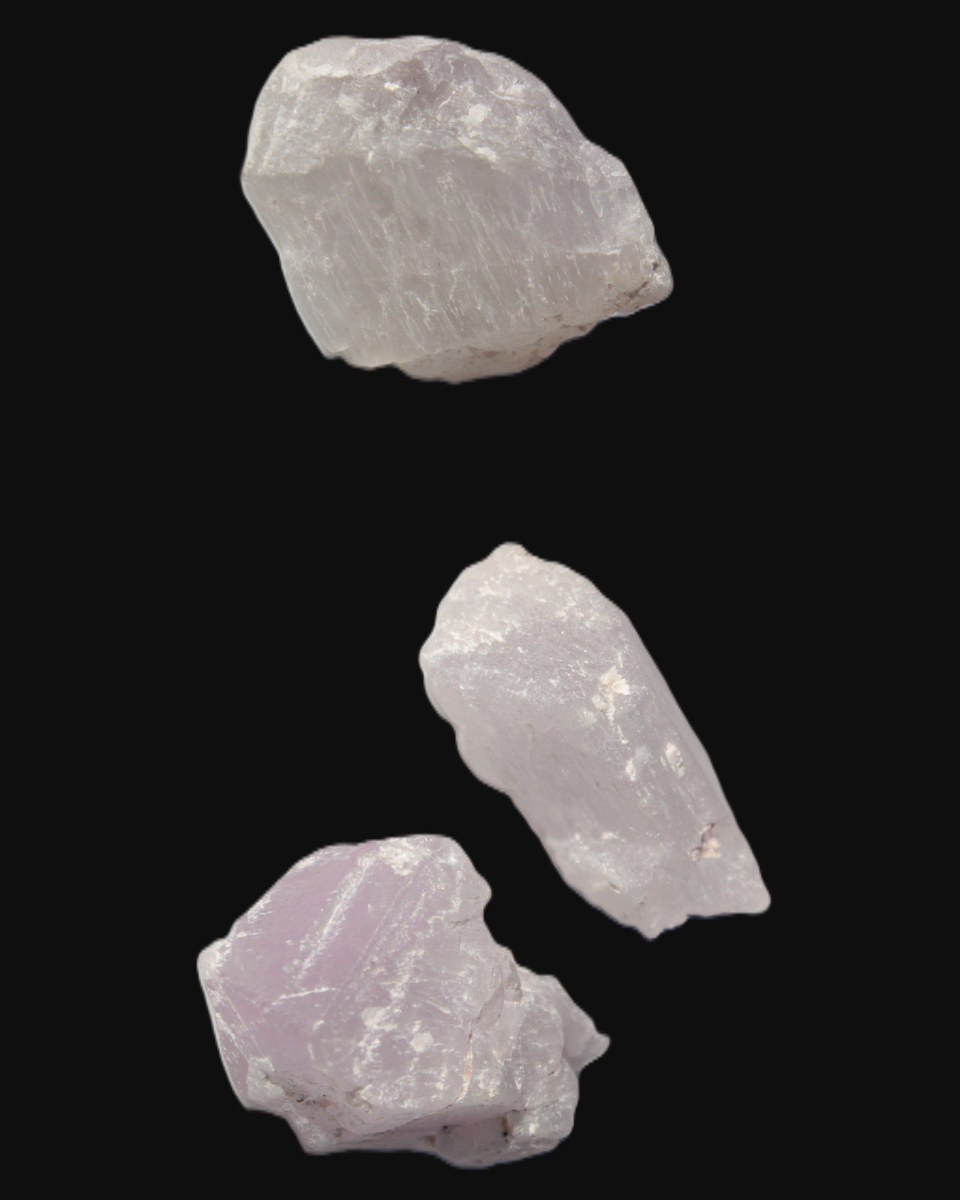 Pink/Lilac Kunzite 3 crystals from Afghanistan 59.5ct 11.9g in sunlight - Rocks and Things Store