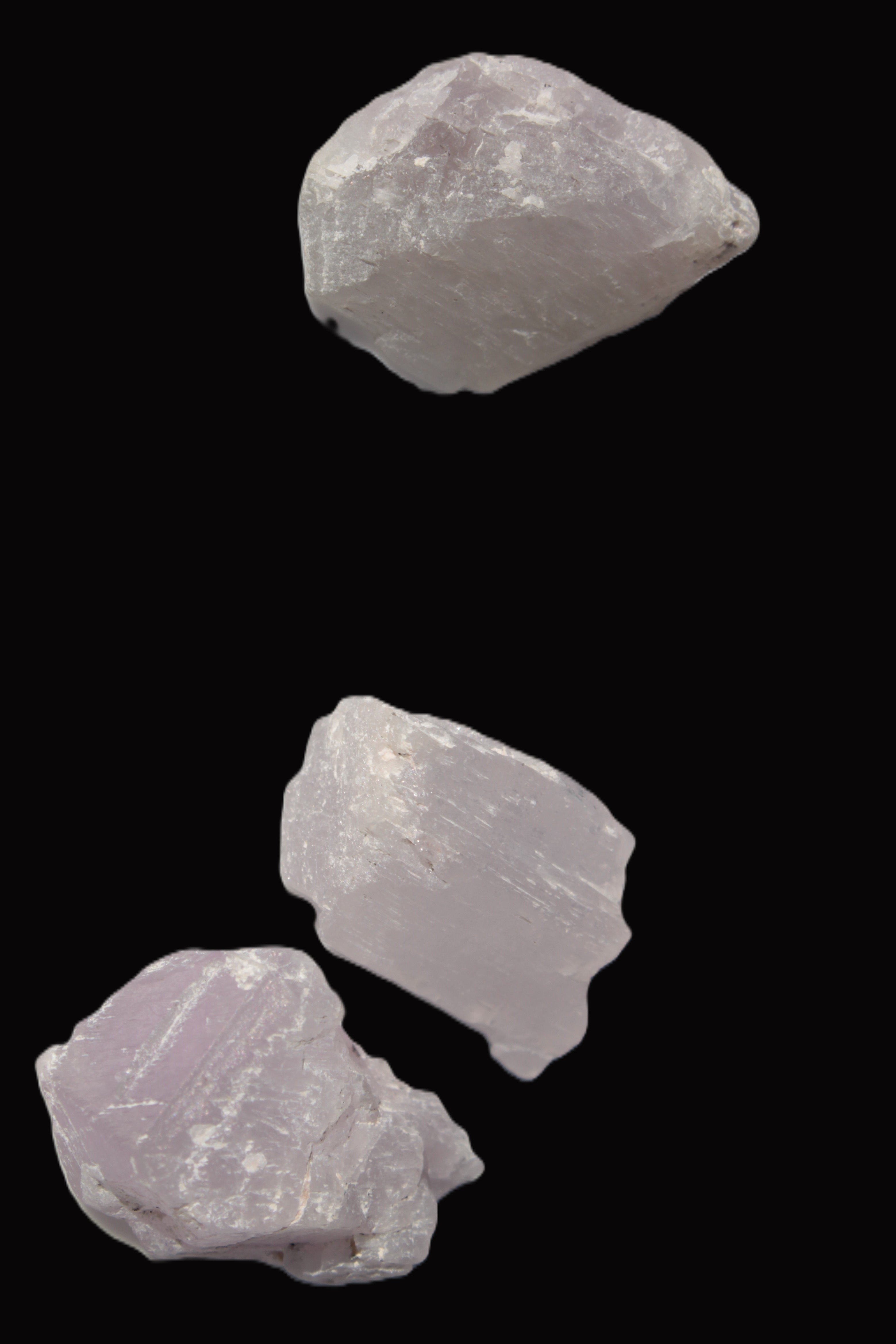 Pink/Lilac Kunzite 3 crystals from Afghanistan 59.5ct 11.9g in sunlight - Rocks and Things Store