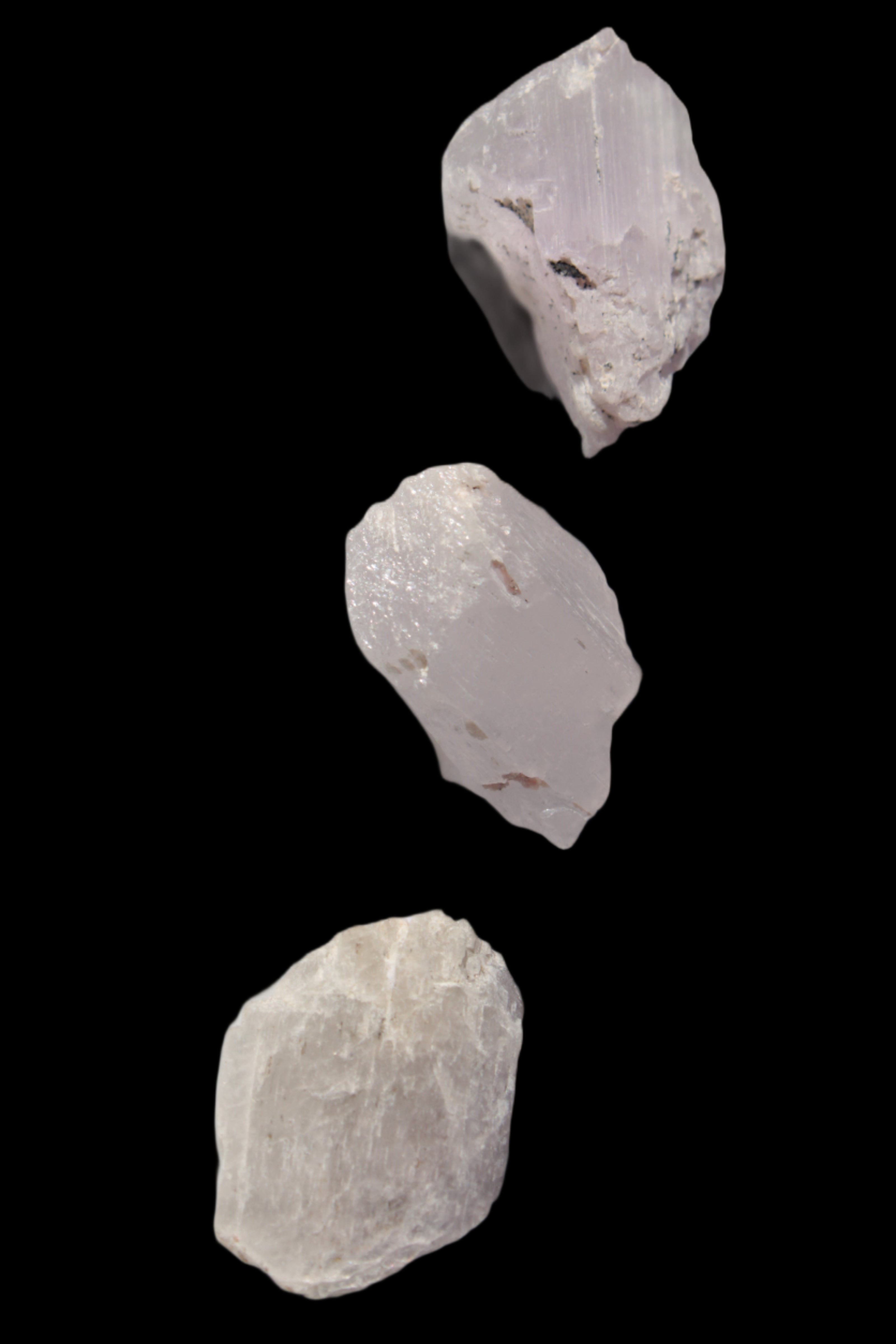 Pink/Lilac Kunzite 3 crystals from Afghanistan 59.5ct 11.9g in sunlight - Rocks and Things Store