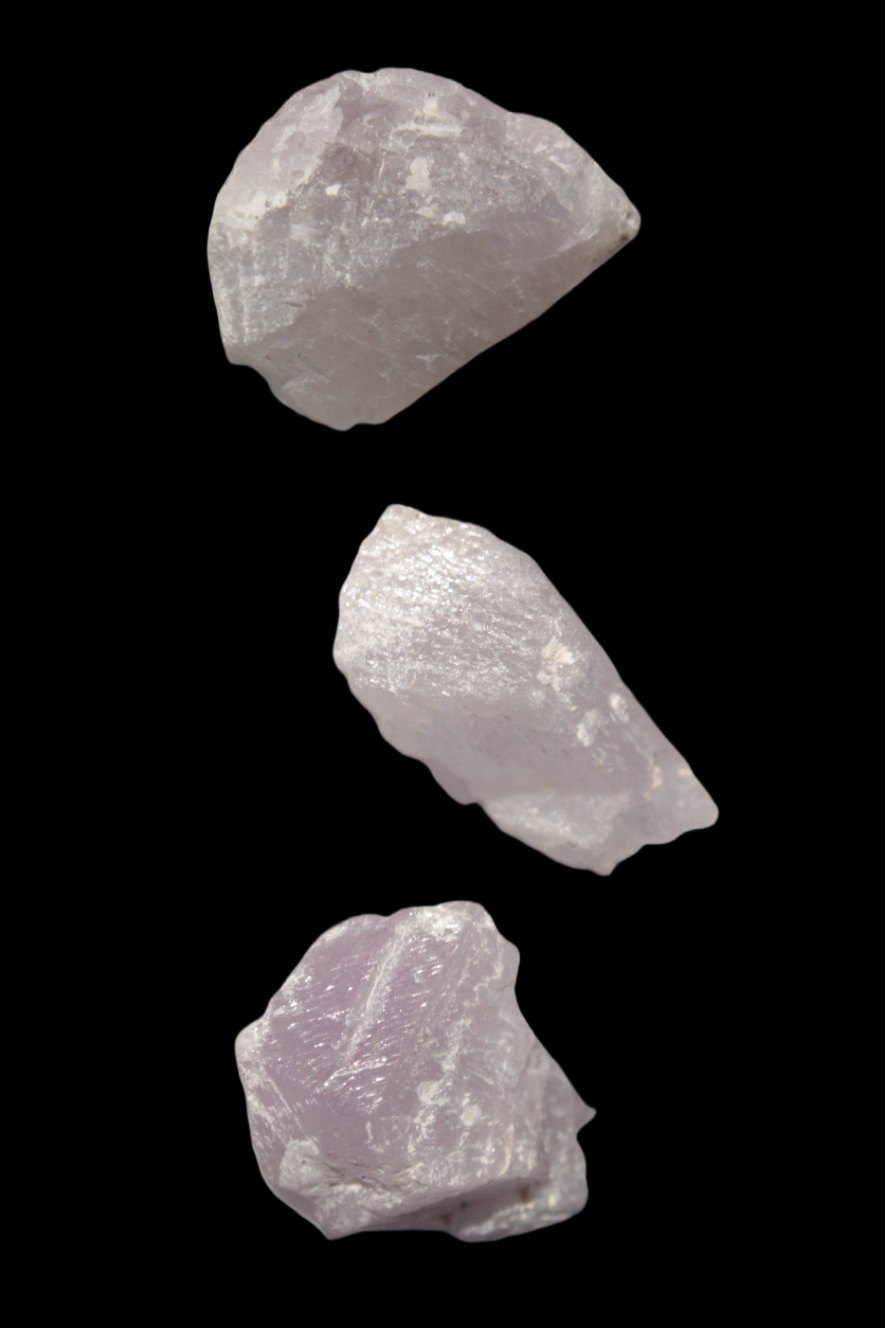 Pink/Lilac Kunzite 3 crystals from Afghanistan 59.5ct 11.9g in sunlight - Rocks and Things Store