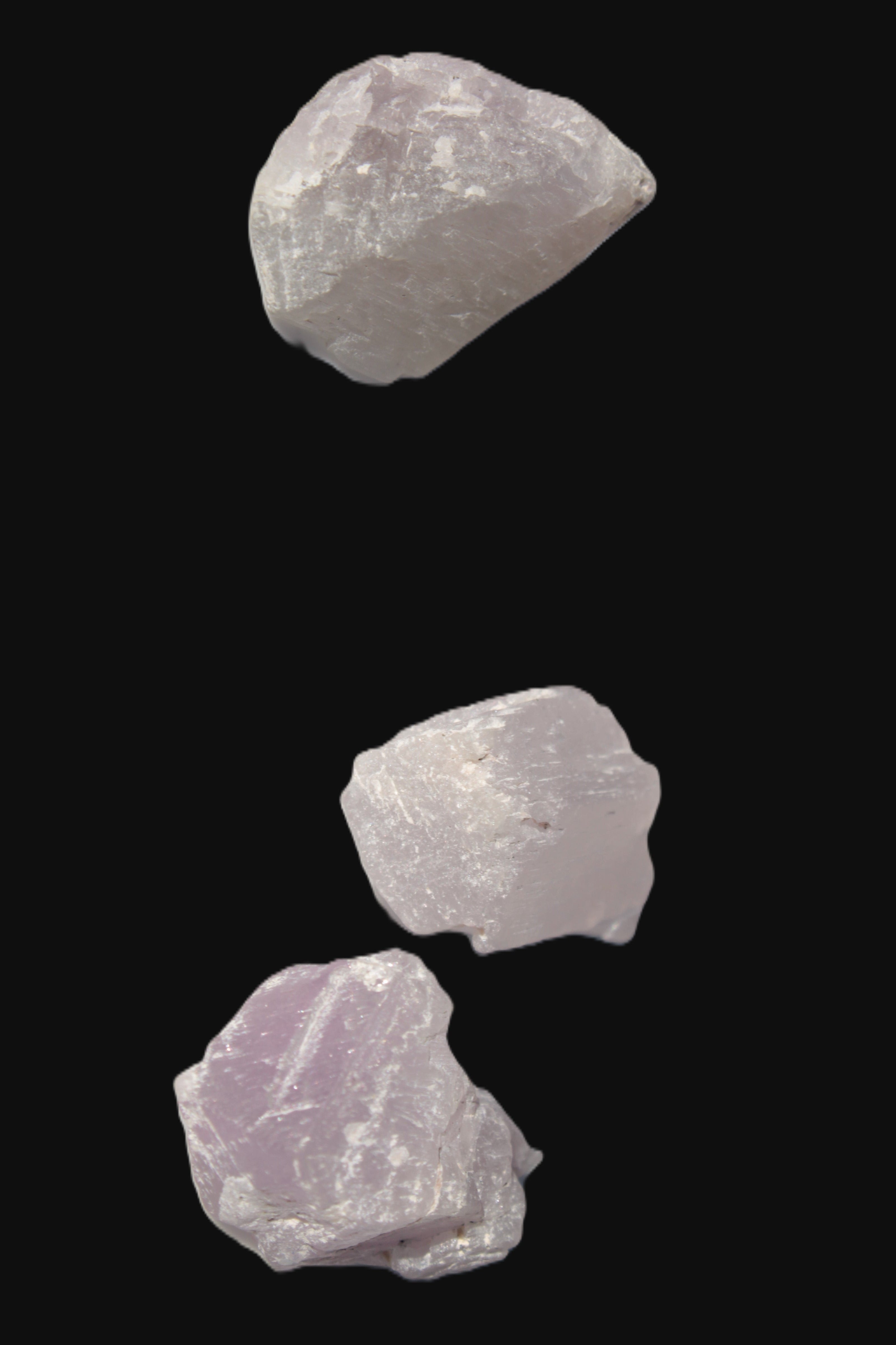 Pink/Lilac Kunzite 3 crystals from Afghanistan 59.5ct 11.9g in sunlight - Rocks and Things Store