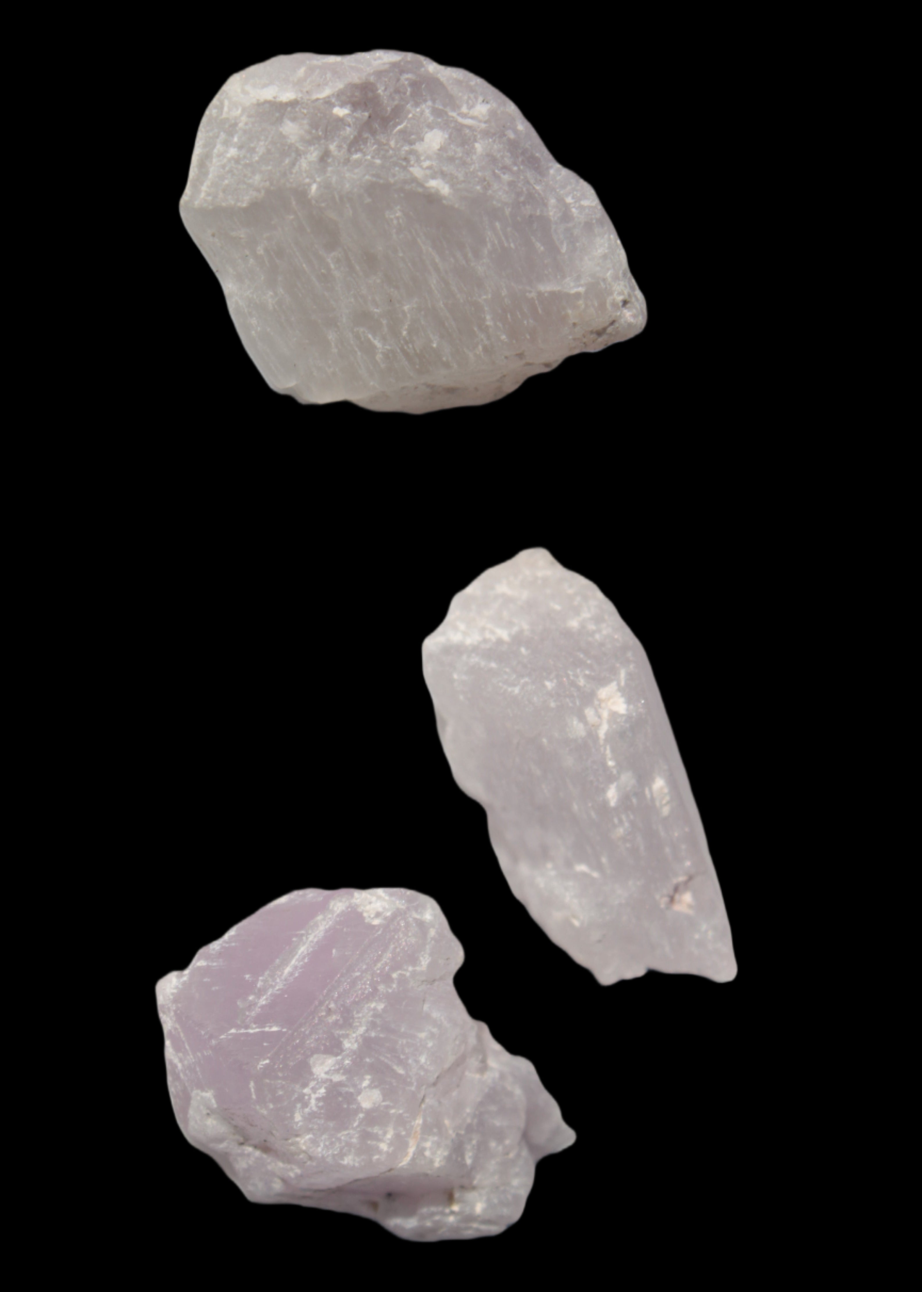 Pink/Lilac Kunzite 3 crystals from Afghanistan 59.5ct 11.9g in sunlight - Rocks and Things Store