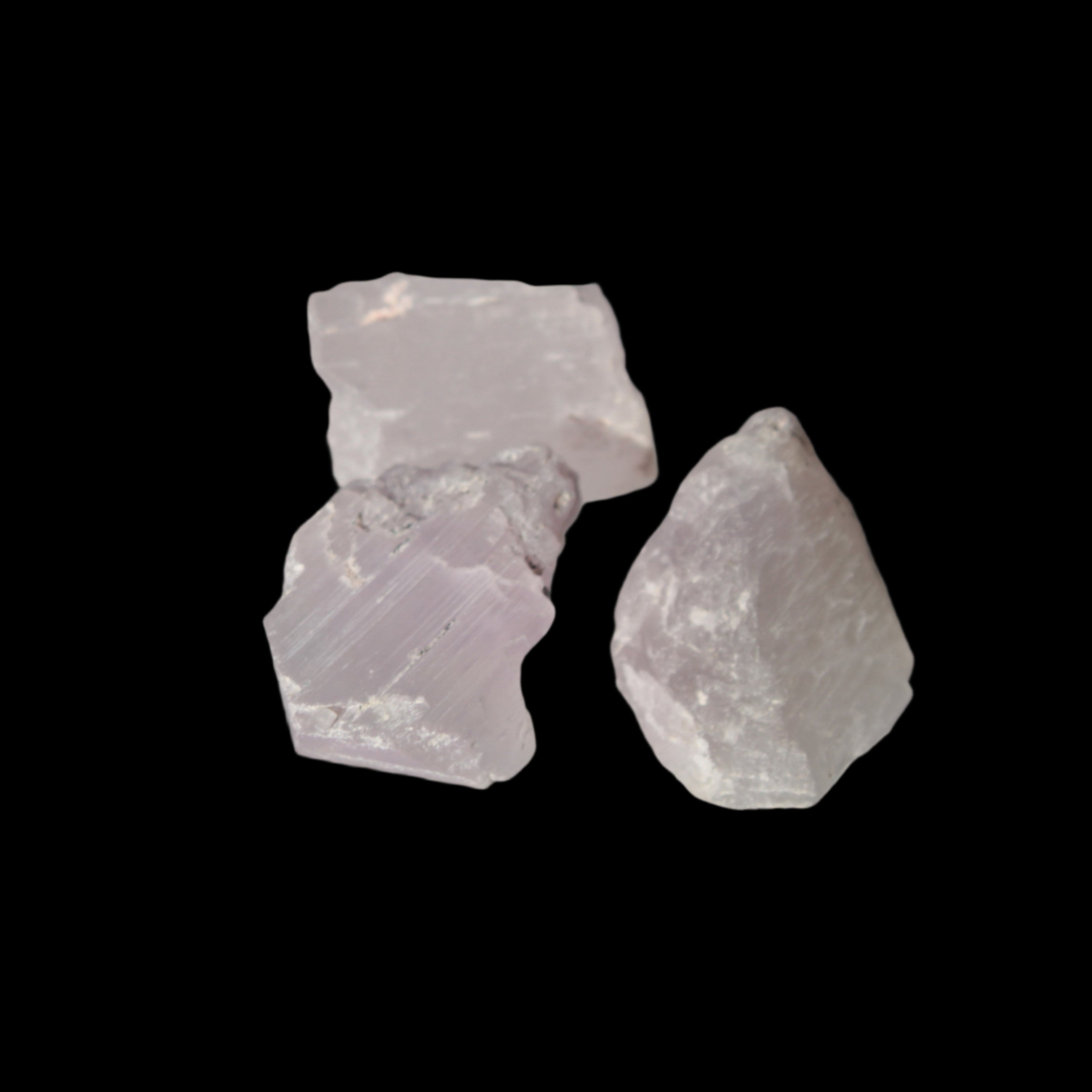 Pink/Lilac Kunzite 3 crystals from Afghanistan 59.5ct 11.9g in sunlight - Rocks and Things Store