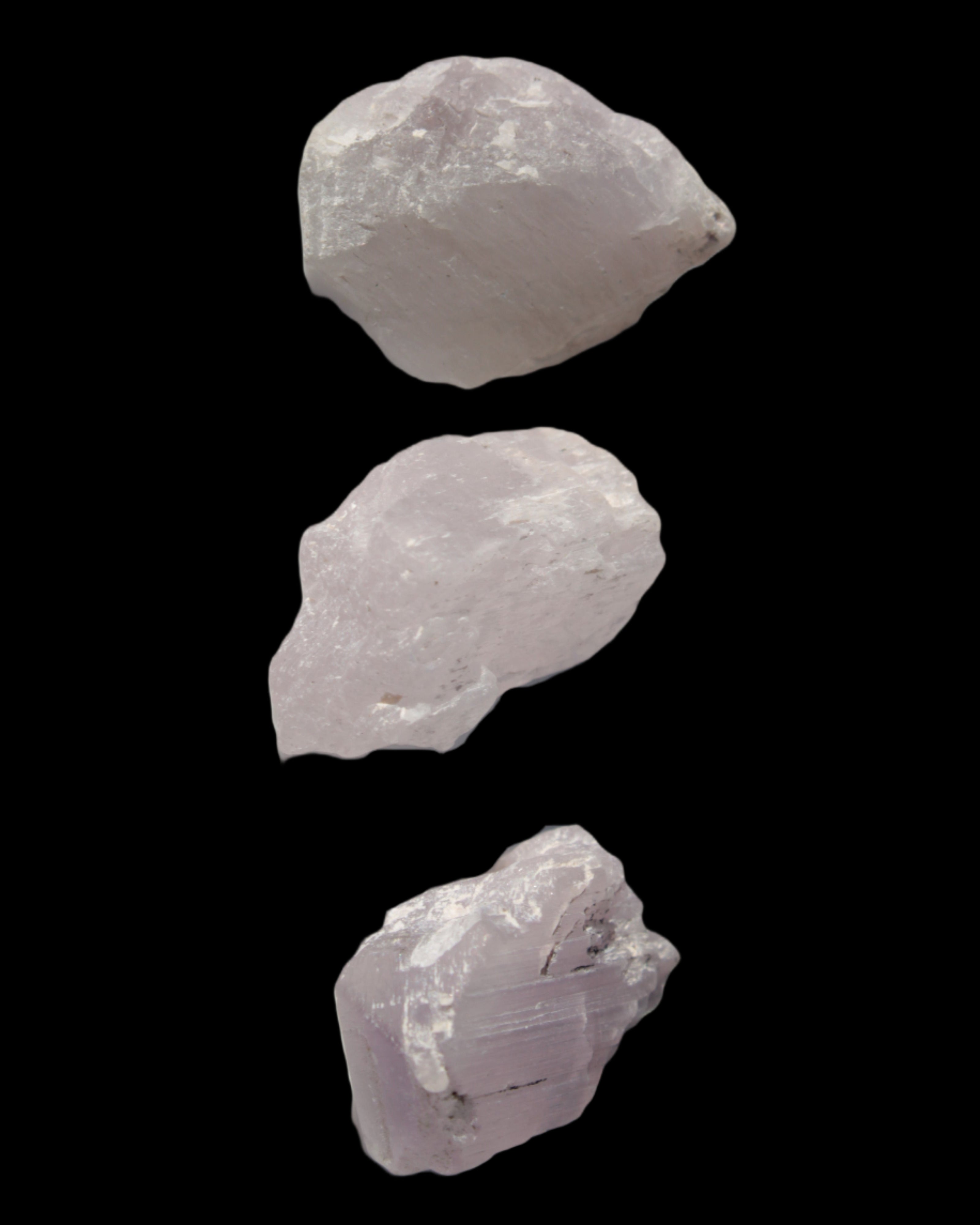 Pink/Lilac Kunzite 3 crystals from Afghanistan 59.5ct 11.9g in sunlight - Rocks and Things Store