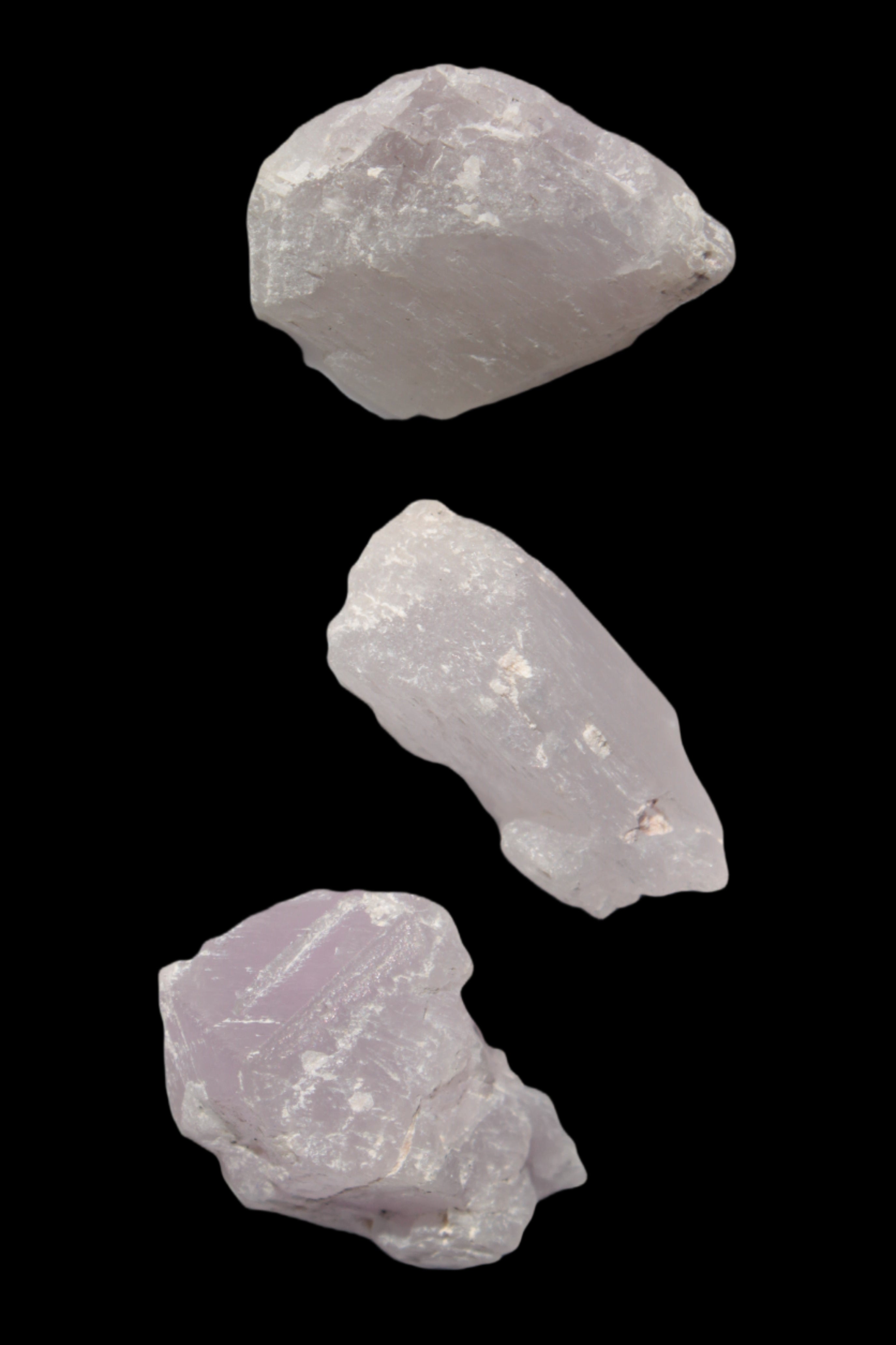 Pink/Lilac Kunzite 3 crystals from Afghanistan 59.5ct 11.9g in sunlight - Rocks and Things Store