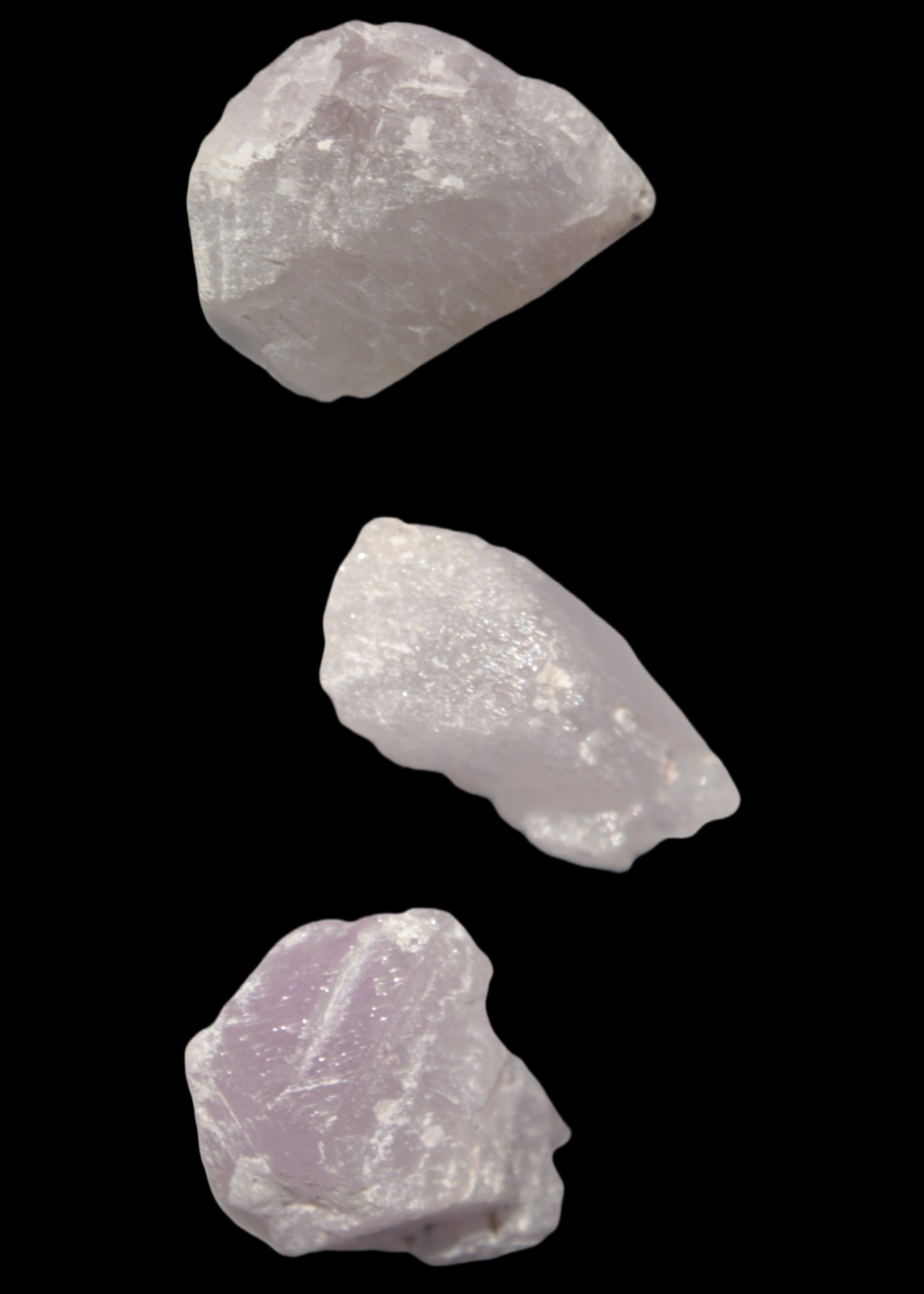 Pink/Lilac Kunzite 3 crystals from Afghanistan 59.5ct 11.9g in sunlight - Rocks and Things Store