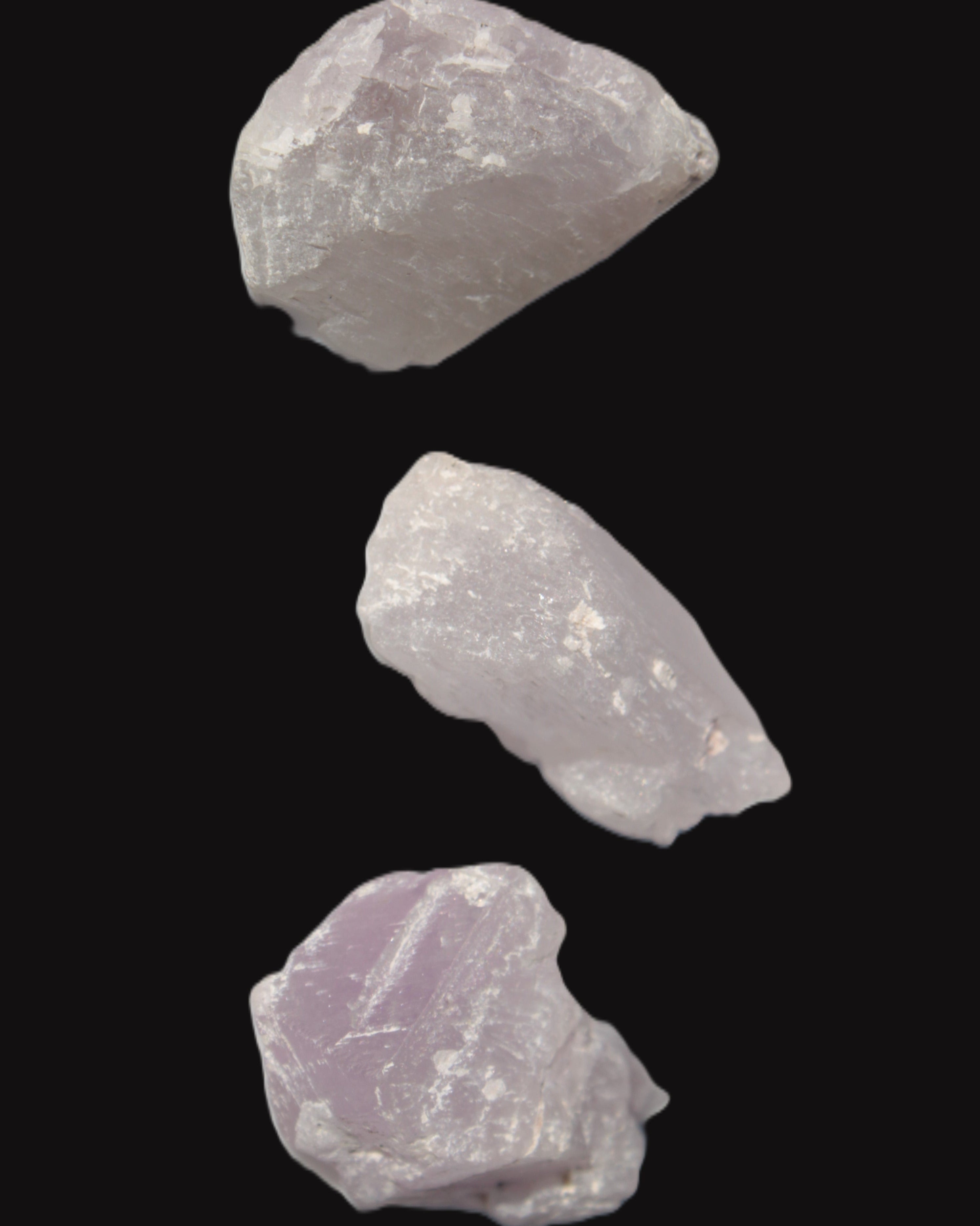 Pink/Lilac Kunzite 3 crystals from Afghanistan 59.5ct 11.9g in sunlight - Rocks and Things Store