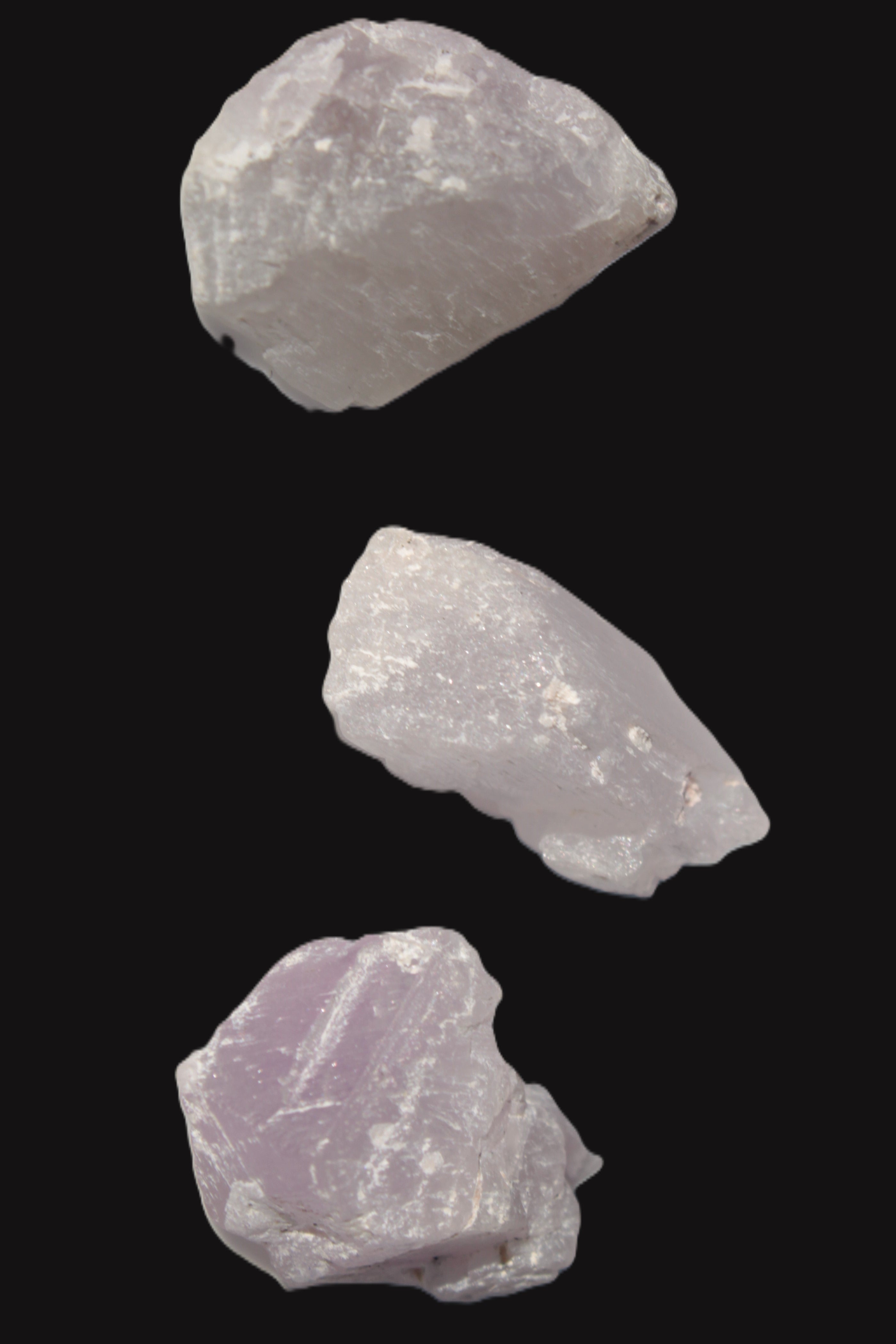 Pink/Lilac Kunzite 3 crystals from Afghanistan 59.5ct 11.9g in sunlight - Rocks and Things Store