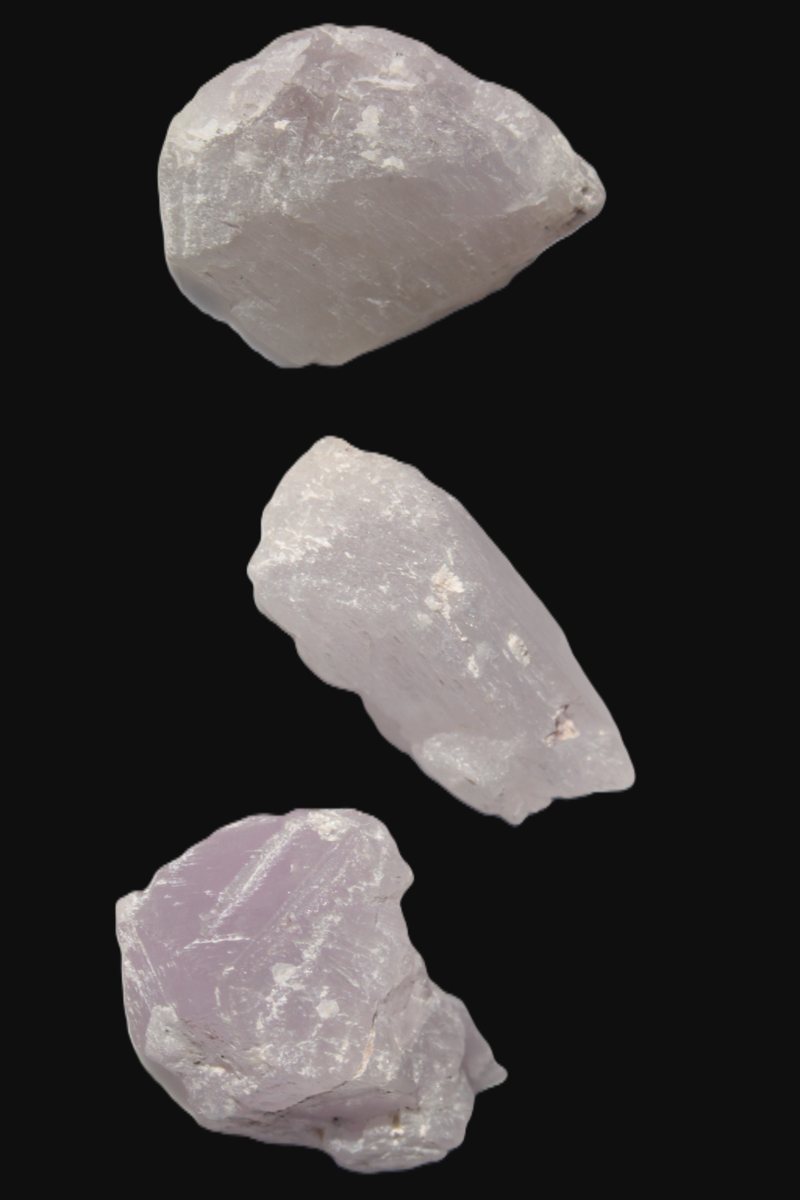Pink/Lilac Kunzite 3 crystals from Afghanistan 59.5ct 11.9g in sunlight - Rocks and Things Store