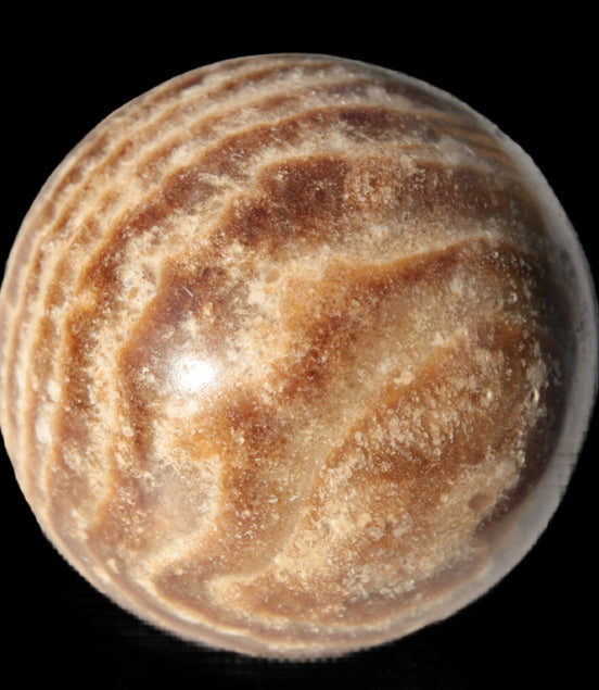 Chocolate Calcite sphere 47mm 154g - Rocks and Things Store