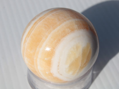 Yellow Calcite sphere 45mm 166g Rocks and Things