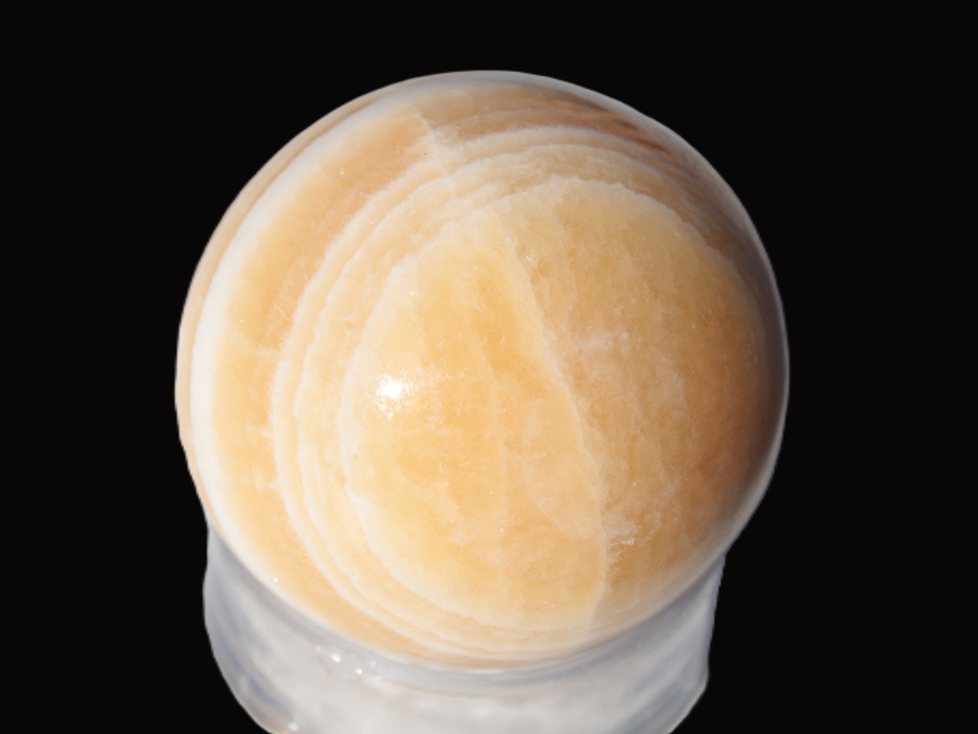 Yellow Calcite sphere 45mm 166g Rocks and Things