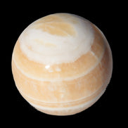 Yellow Calcite sphere 45mm 166g in sunshine - Rocks and Things Store