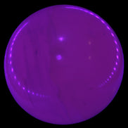 Mangano Calcite sphere 45mm 125g in UV light - Rocks and Things Store
