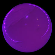 Mangano Calcite sphere 45mm 125g in UV light - Rocks and Things Store