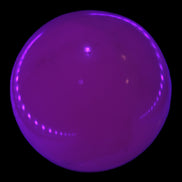 Mangano Calcite sphere 45mm 125g in UV light - Rocks and Things Store