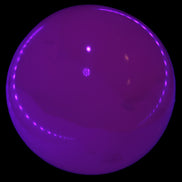 Mangano Calcite sphere 45mm 125g in UV light - Rocks and Things Store