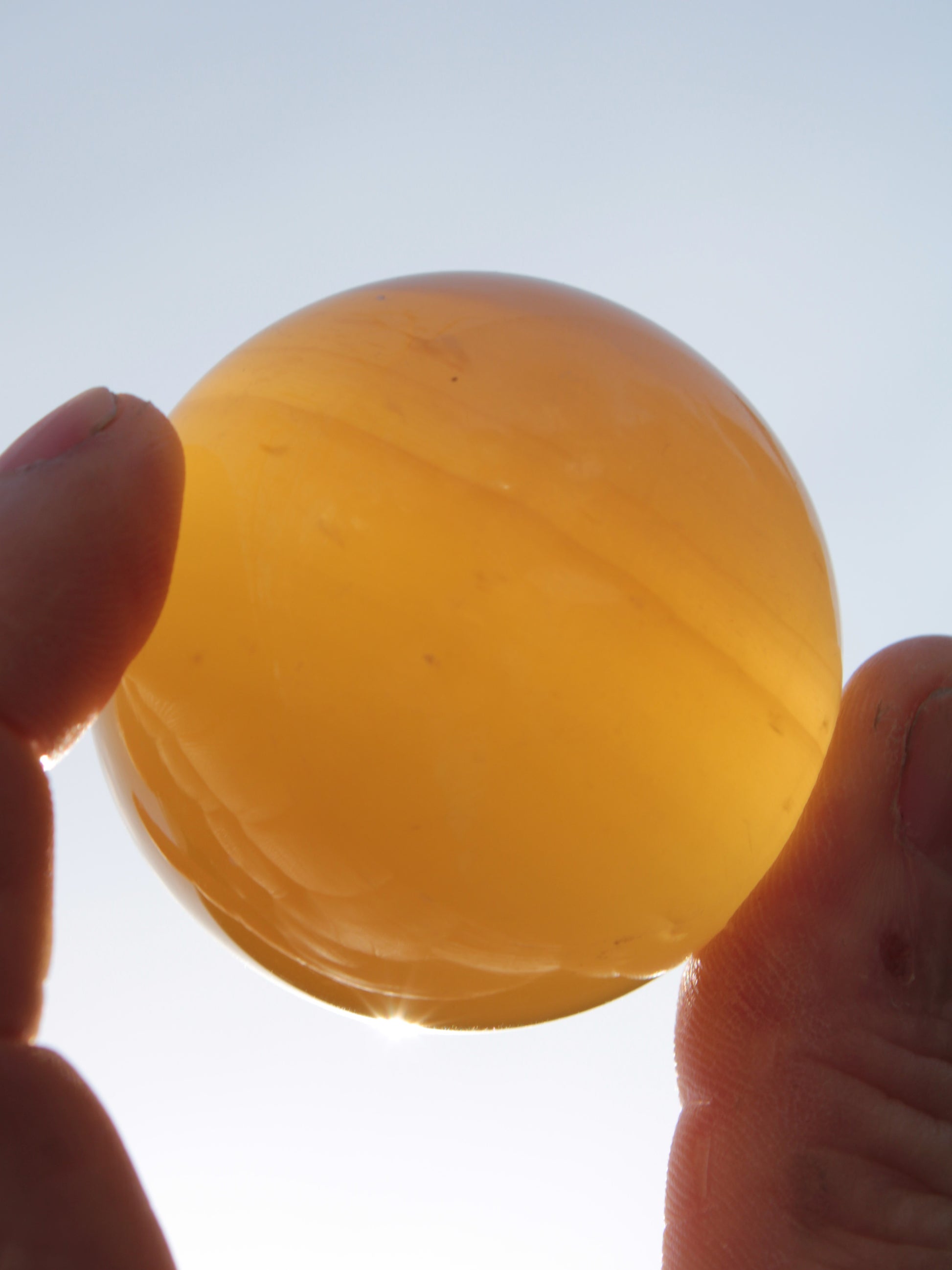 Honey Calcite sphere 47mm 162g Rocks and Things