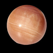 Orange Honey Calcite sphere 51mm 173g in sunshine -  Rocks and Things Store