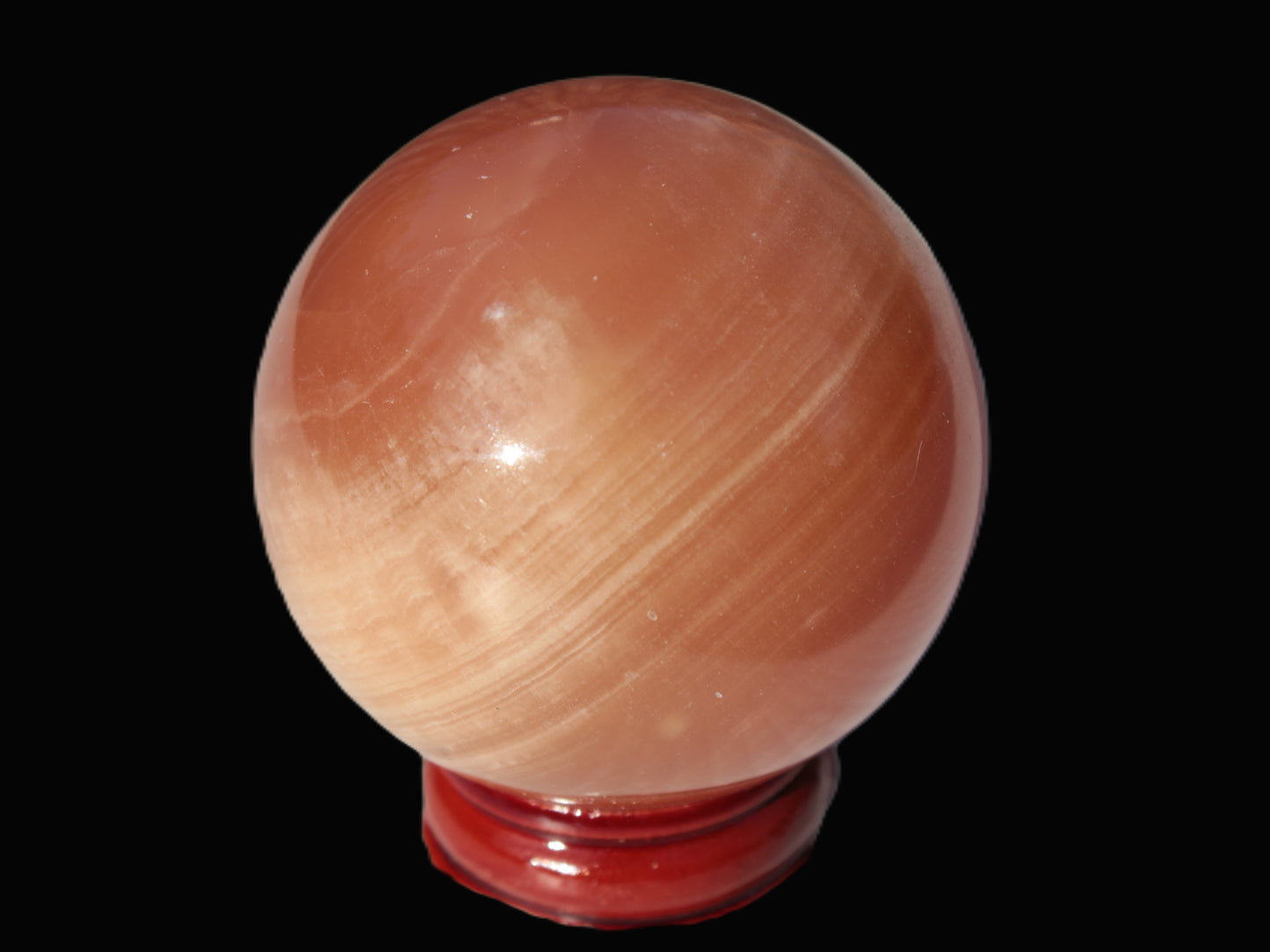 Orange Honey Calcite sphere 51mm 173g Rocks and Things