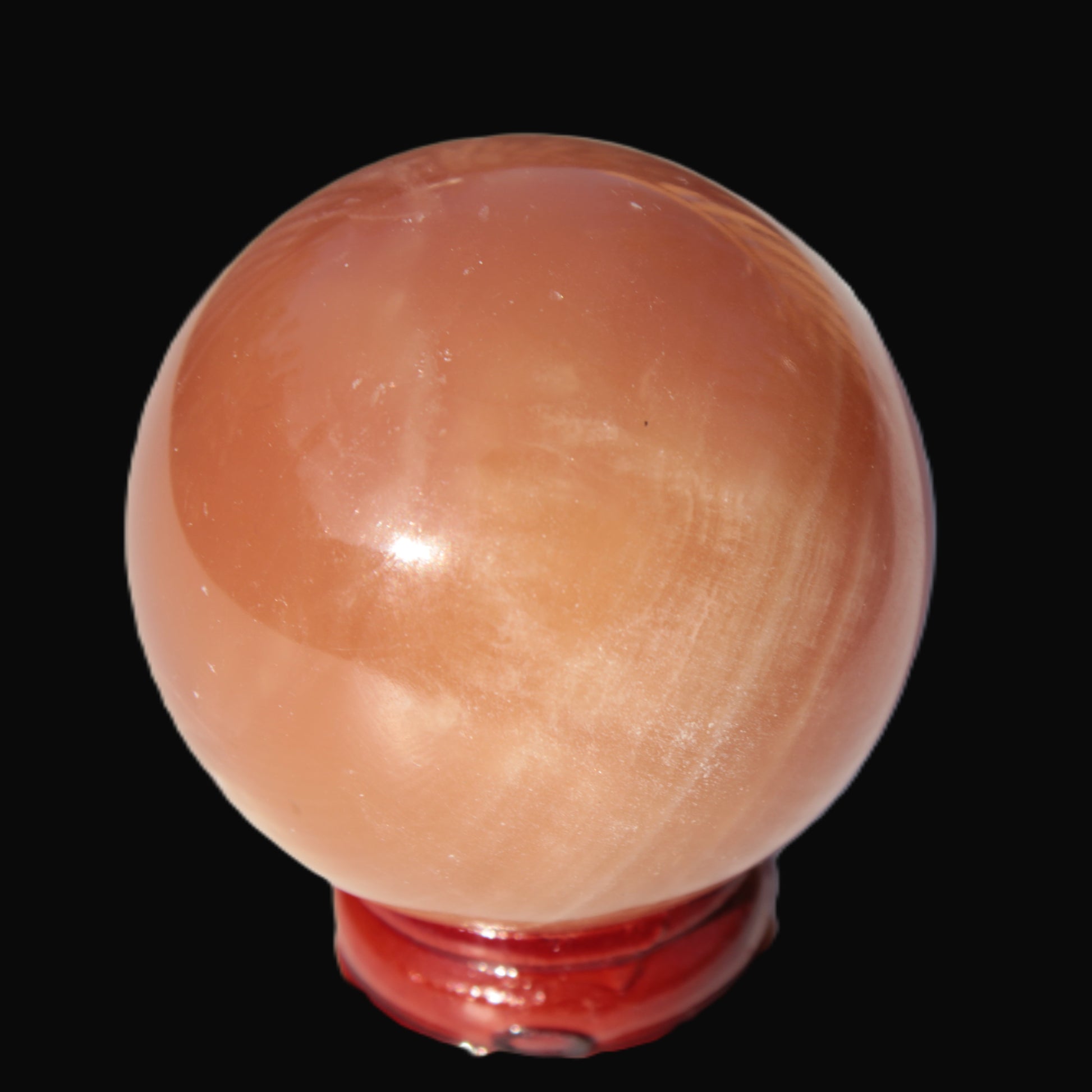 Orange Honey Calcite sphere 51mm 173g Rocks and Things