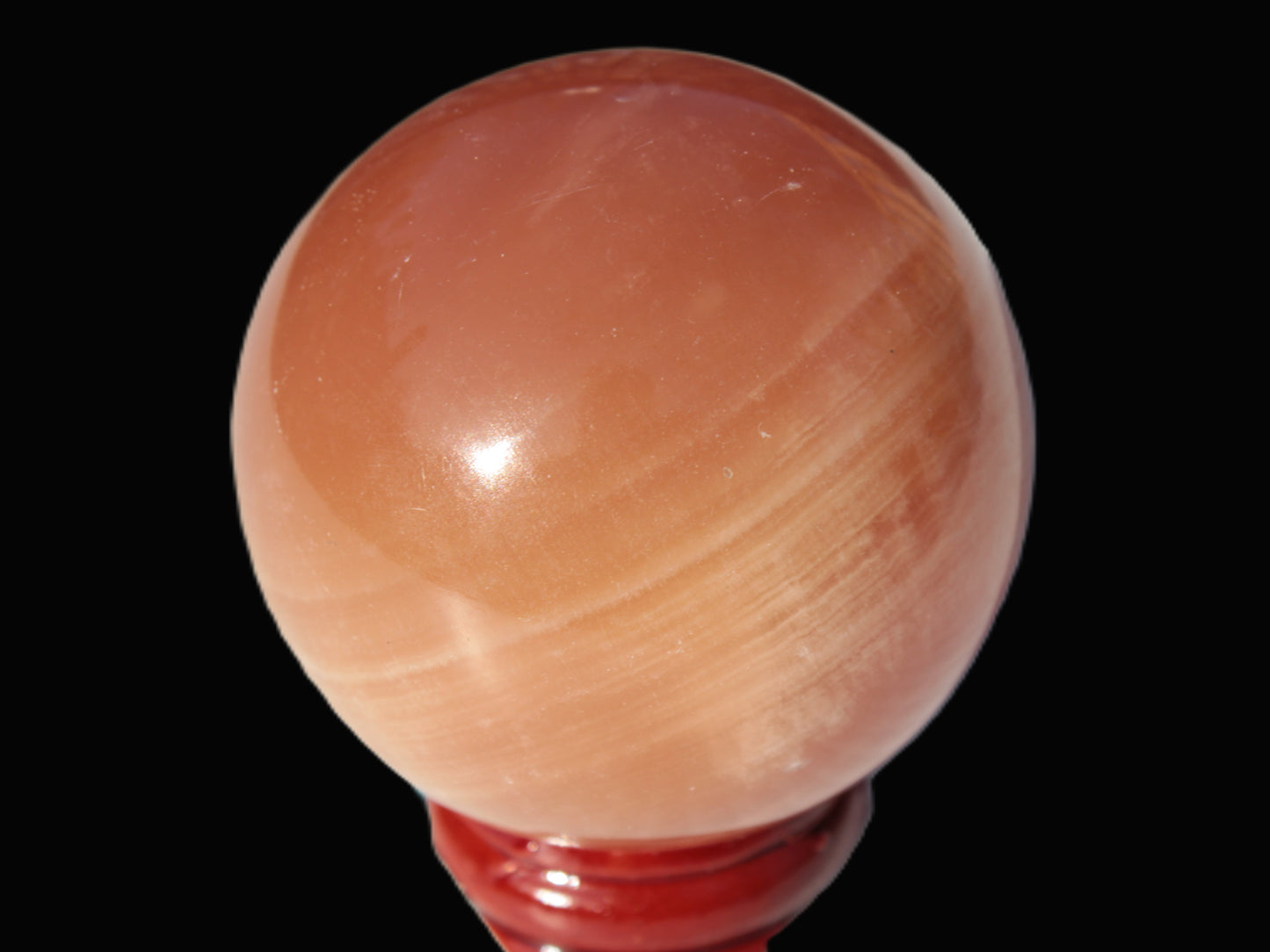 Orange Honey Calcite sphere 51mm 173g Rocks and Things