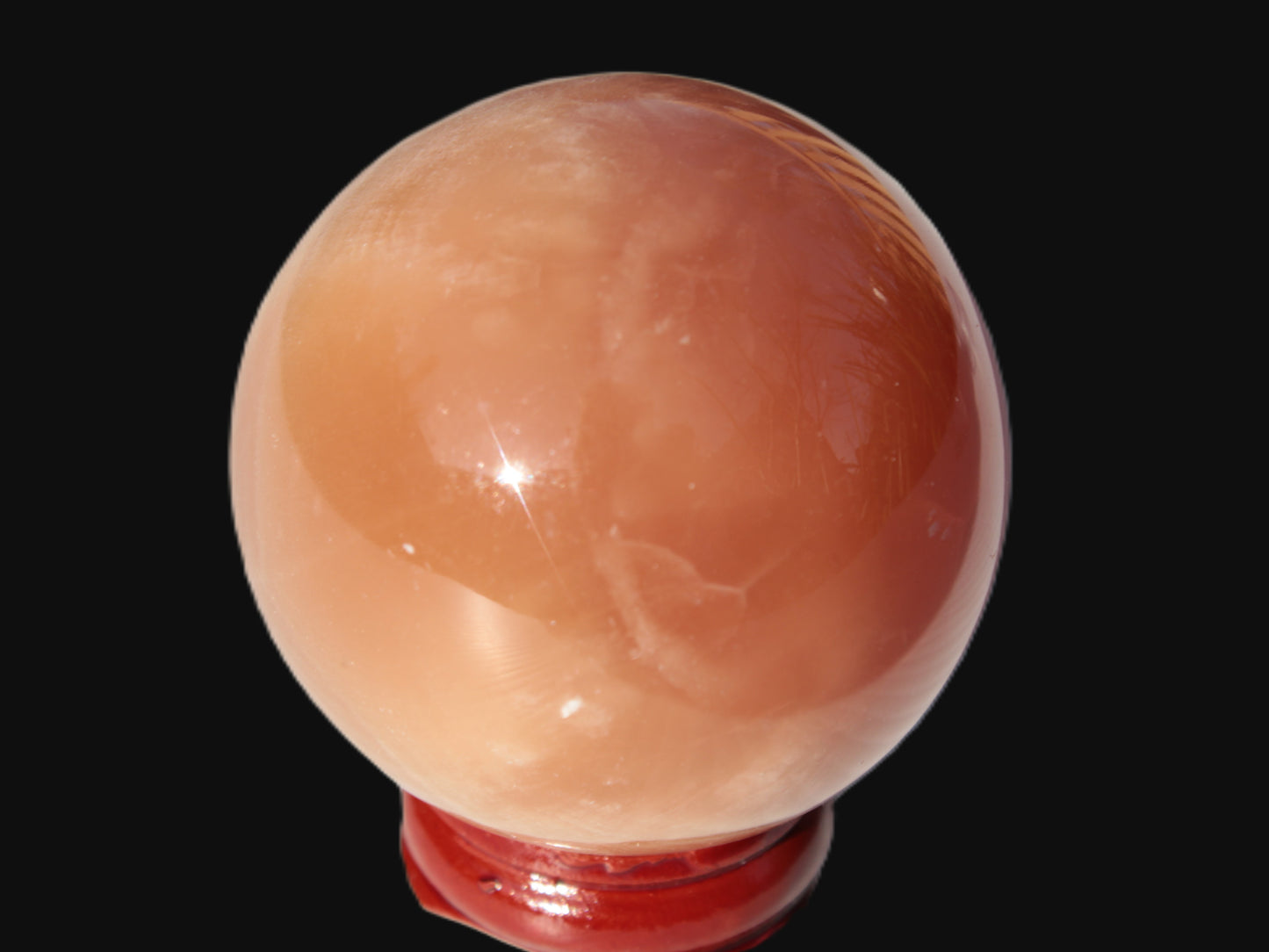 Orange Honey Calcite sphere 51mm 173g Rocks and Things