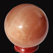 Orange Honey Calcite sphere 51mm 173g in sunshine - Rocks and Things Store