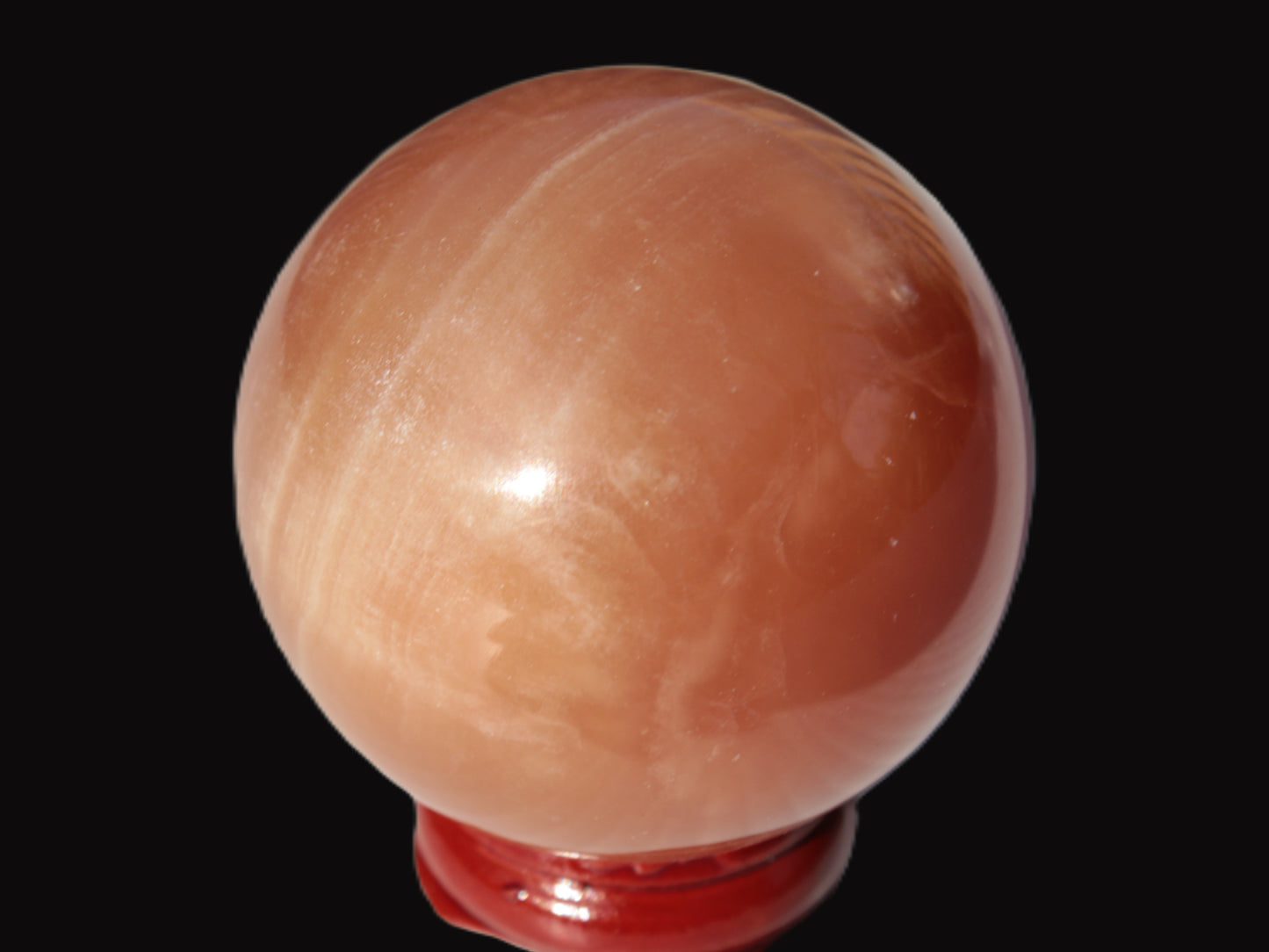 Orange Honey Calcite sphere 51mm 173g Rocks and Things