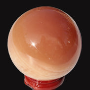 Orange Honey Calcite sphere 51mm 173g in sunshine - Rocks and Things Store
