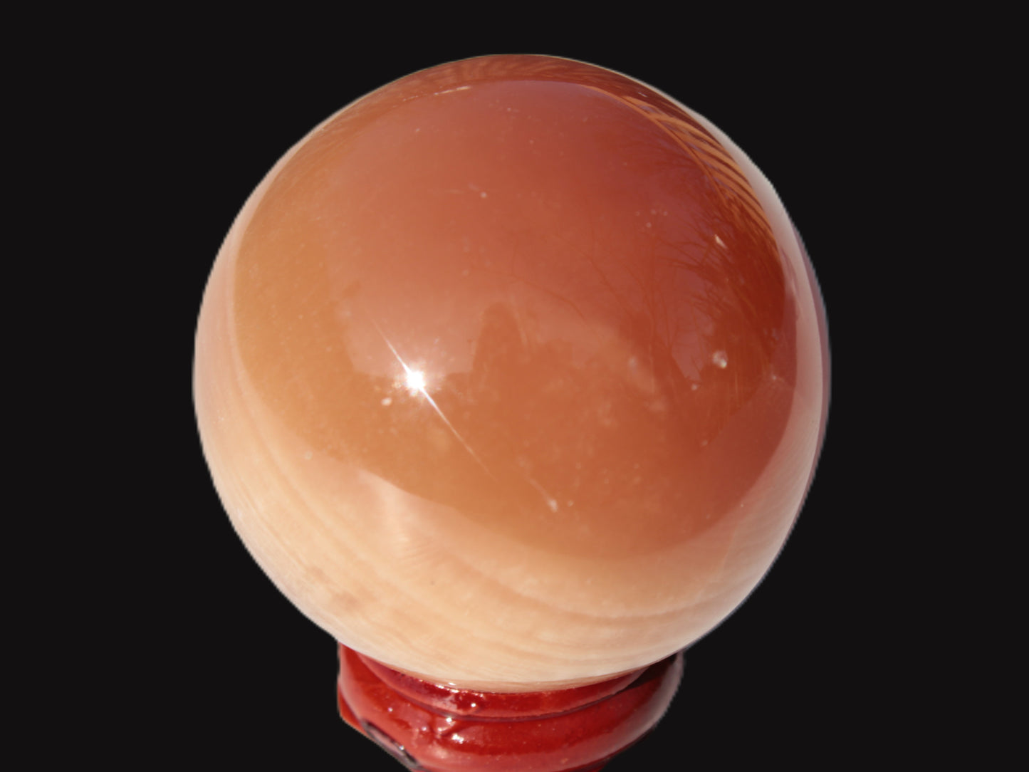 Orange Honey Calcite sphere 51mm 173g Rocks and Things