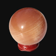 Orange Honey Calcite sphere 51mm 173g in sunshine - Rocks and Things Store