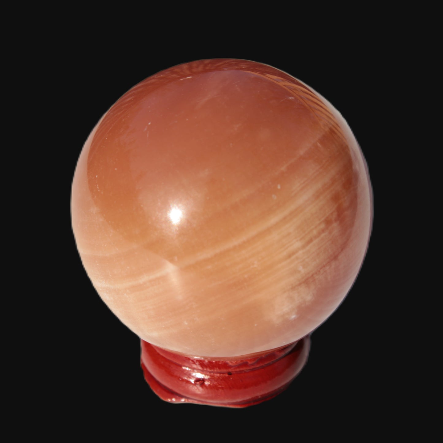 Orange Honey Calcite sphere 51mm 173g Rocks and Things