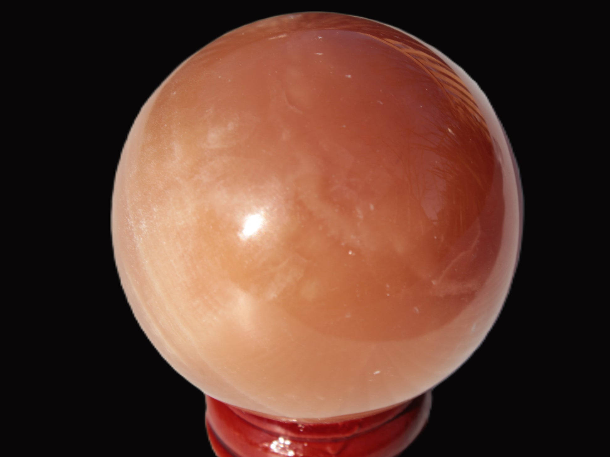 Orange Honey Calcite sphere 51mm 173g Rocks and Things