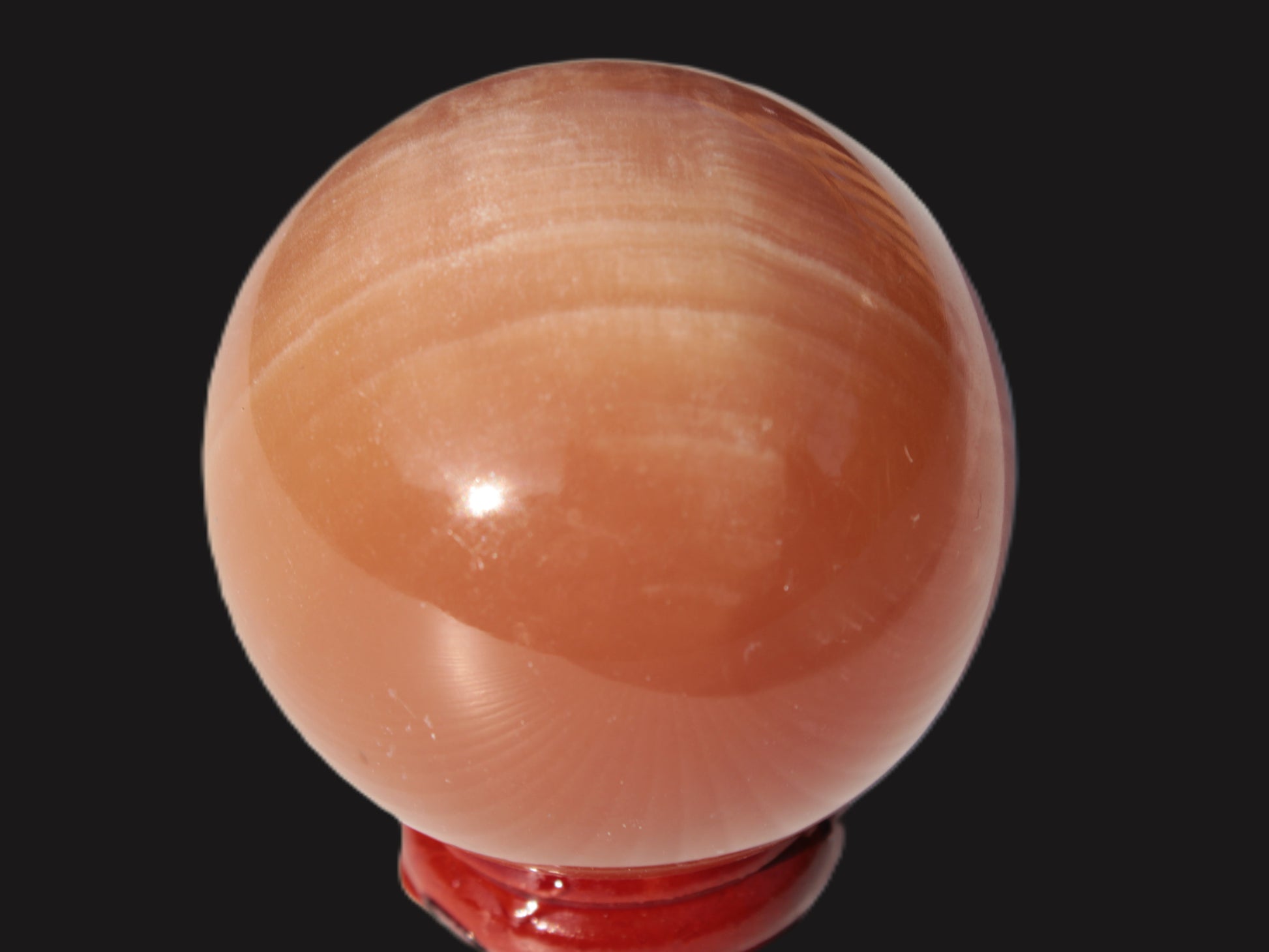 Orange Honey Calcite sphere 51mm 173g Rocks and Things