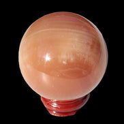 Orange Honey Calcite sphere 51mm 173g in sunshine - Rocks and Things Store