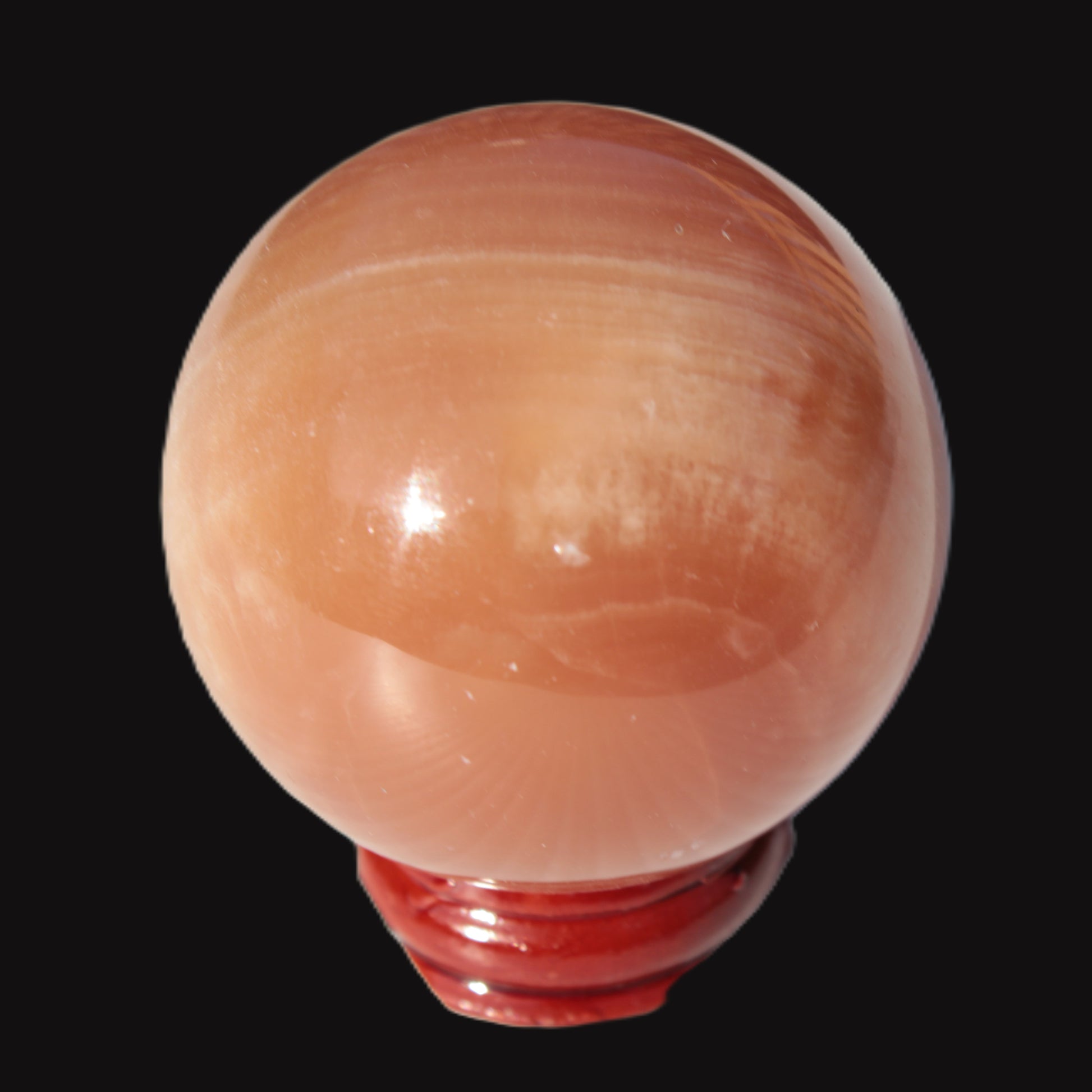 Orange Honey Calcite sphere 51mm 173g Rocks and Things