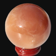 Orange Honey Calcite sphere 51mm 173g in sunshine - Rocks and Things Store